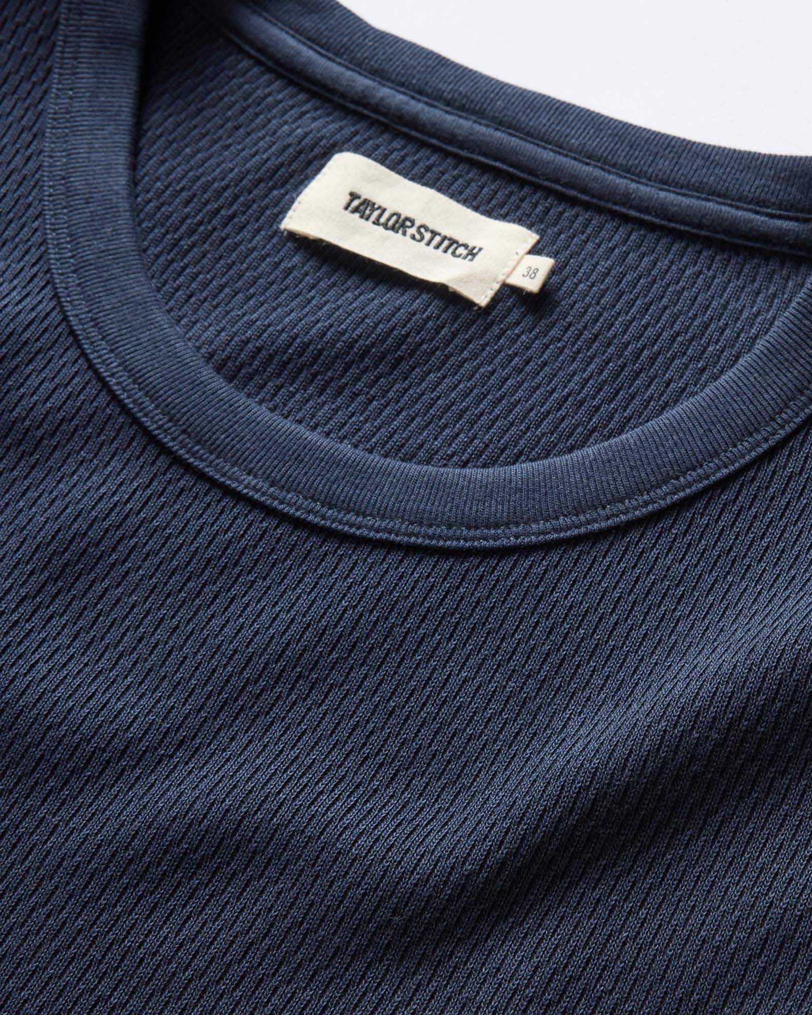 The Organic Cotton Crew in Dark Navy Waffle | Modern Menswear by yycbvcnbmmnbm