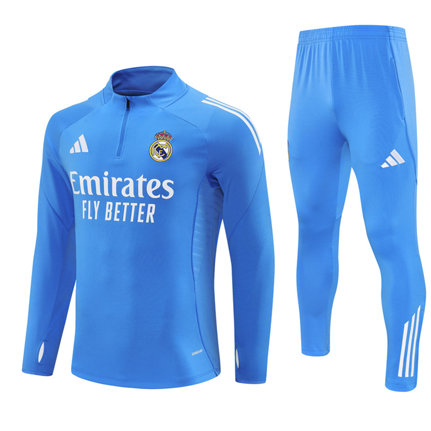 AlphaJersey-Real Madrid 25-26 Long Sleeve Training Set - Bright Blue Top & Pants