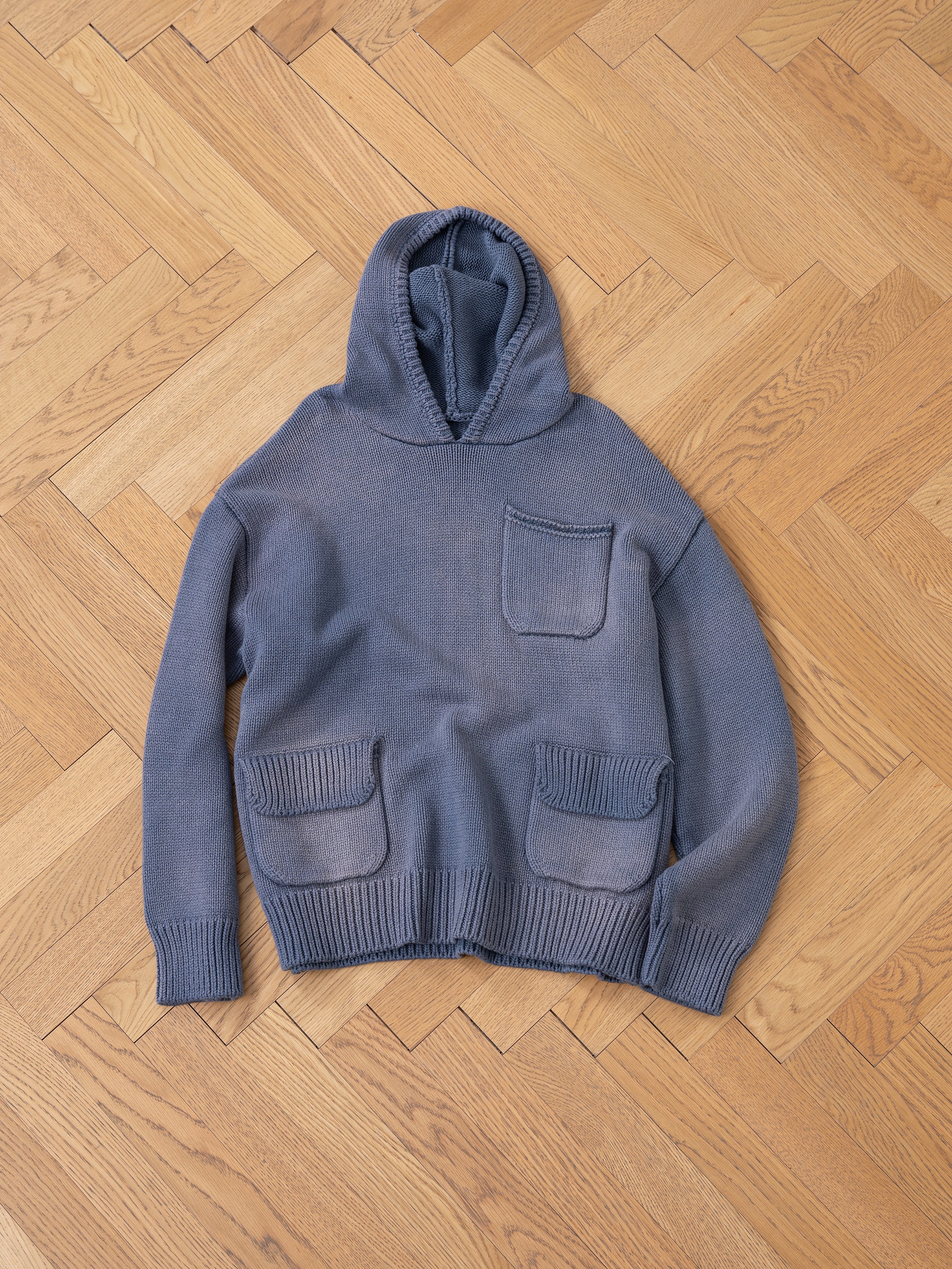 Faded Knit Pocket Hoodie | Modern Menswear by yycbvcnbmmnbm