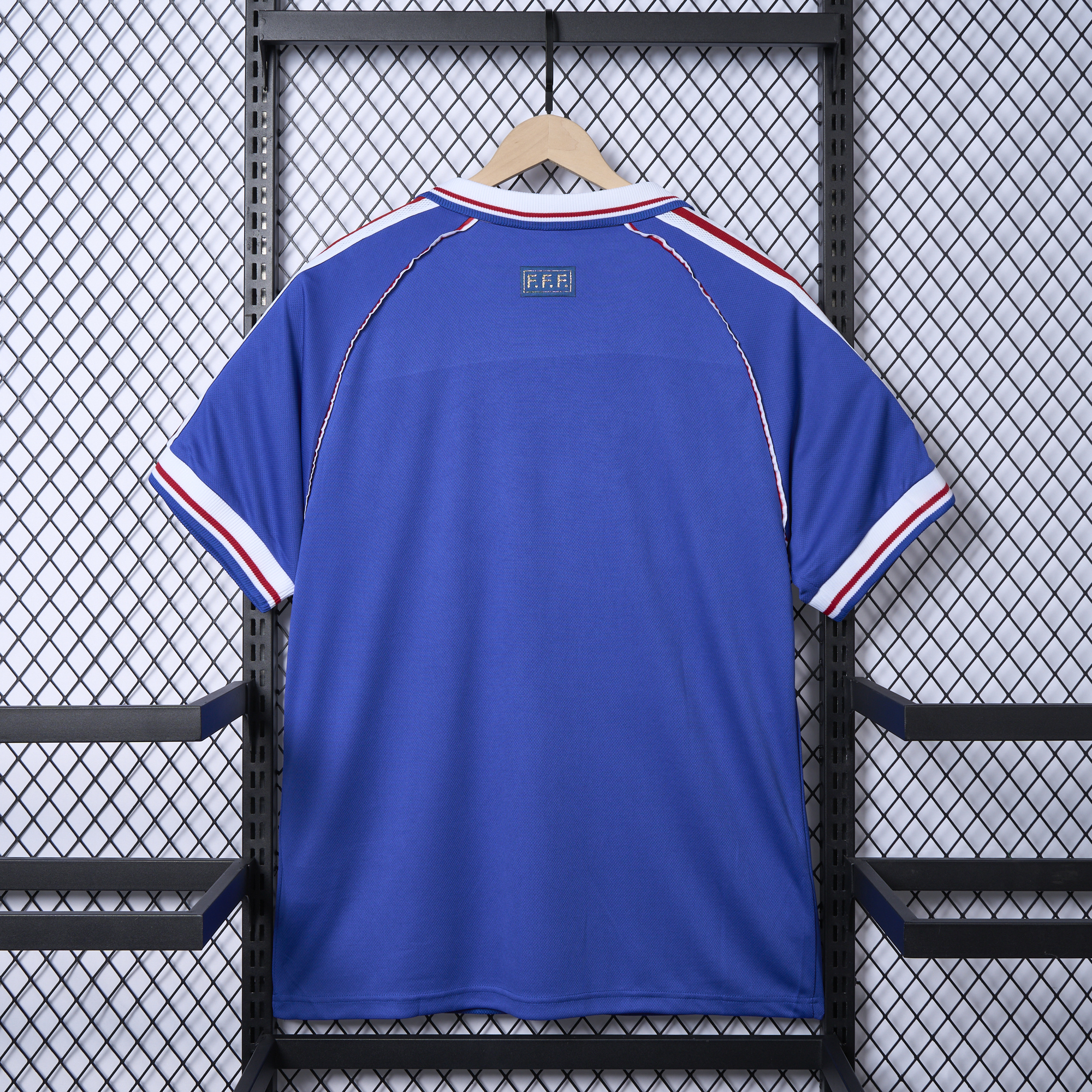 AlphaJersey-Retro France 1998 Home Stadium Jersey (with 1998 World Cup mark on right chest)
