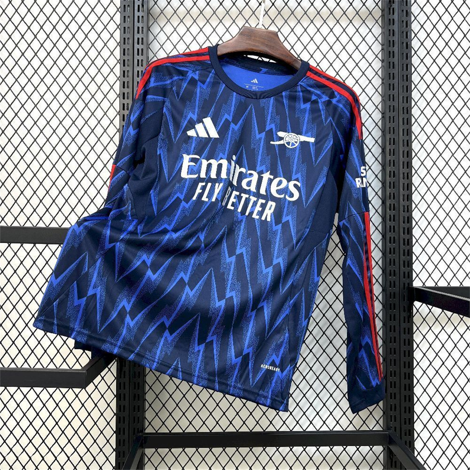 AlphaJersey-Arsenal 25-26 Away Blue Long Sleeves Jersey - Fans Version