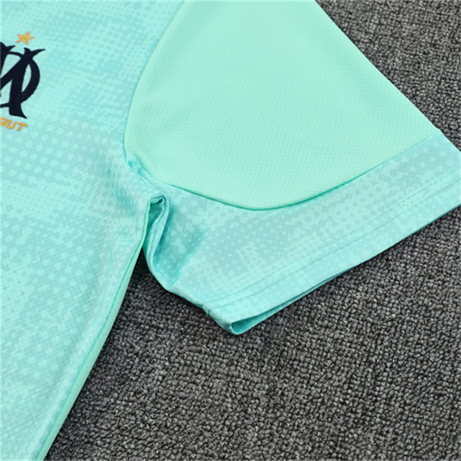 AlphaJersey-Marseille 25-26 Short-Sleeve Training Set - Nattierblue Top & Deep Blue Pants