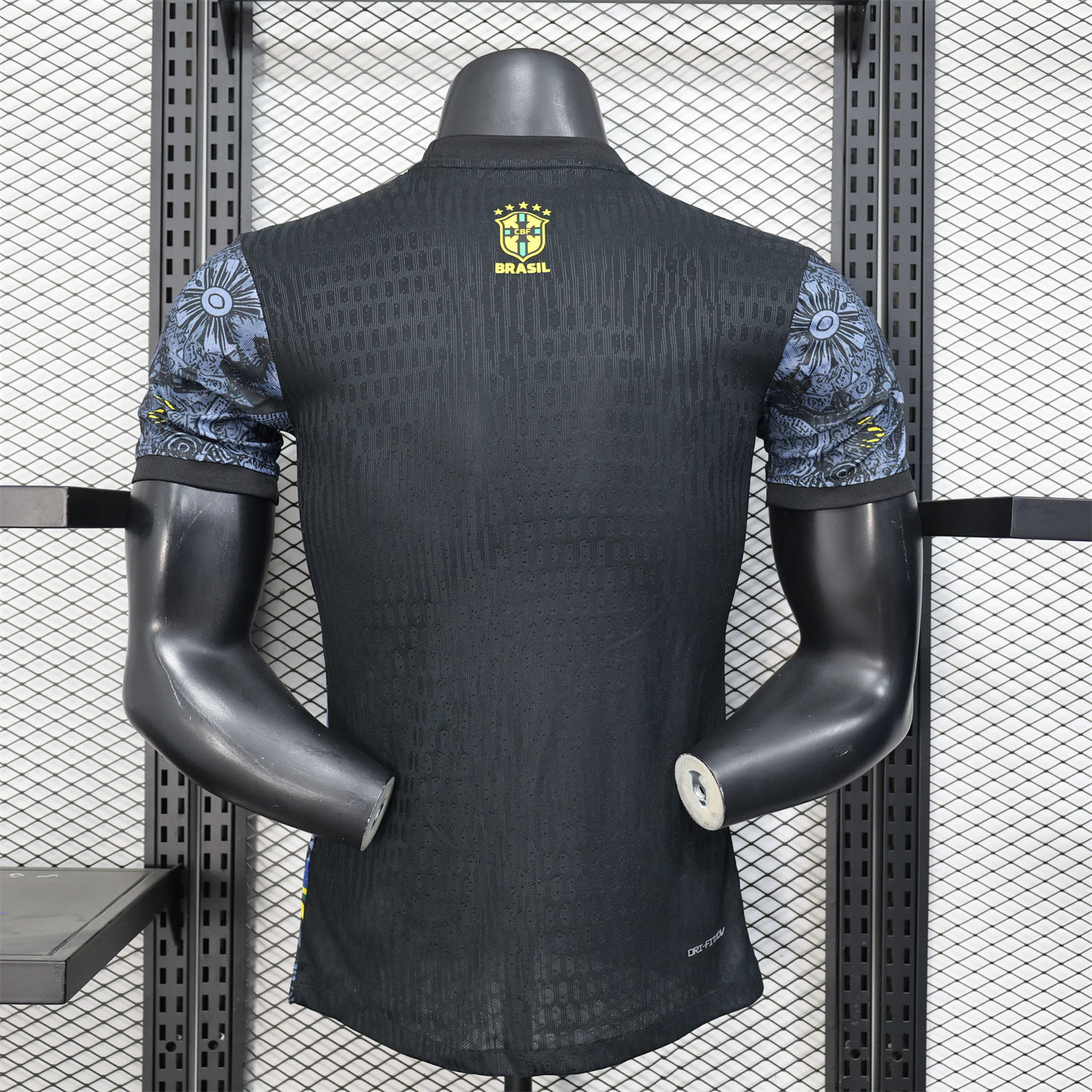 AlphaJersey-Brazil 25-26 Colorful Jesus Statue Special Black Jersey - Player Version