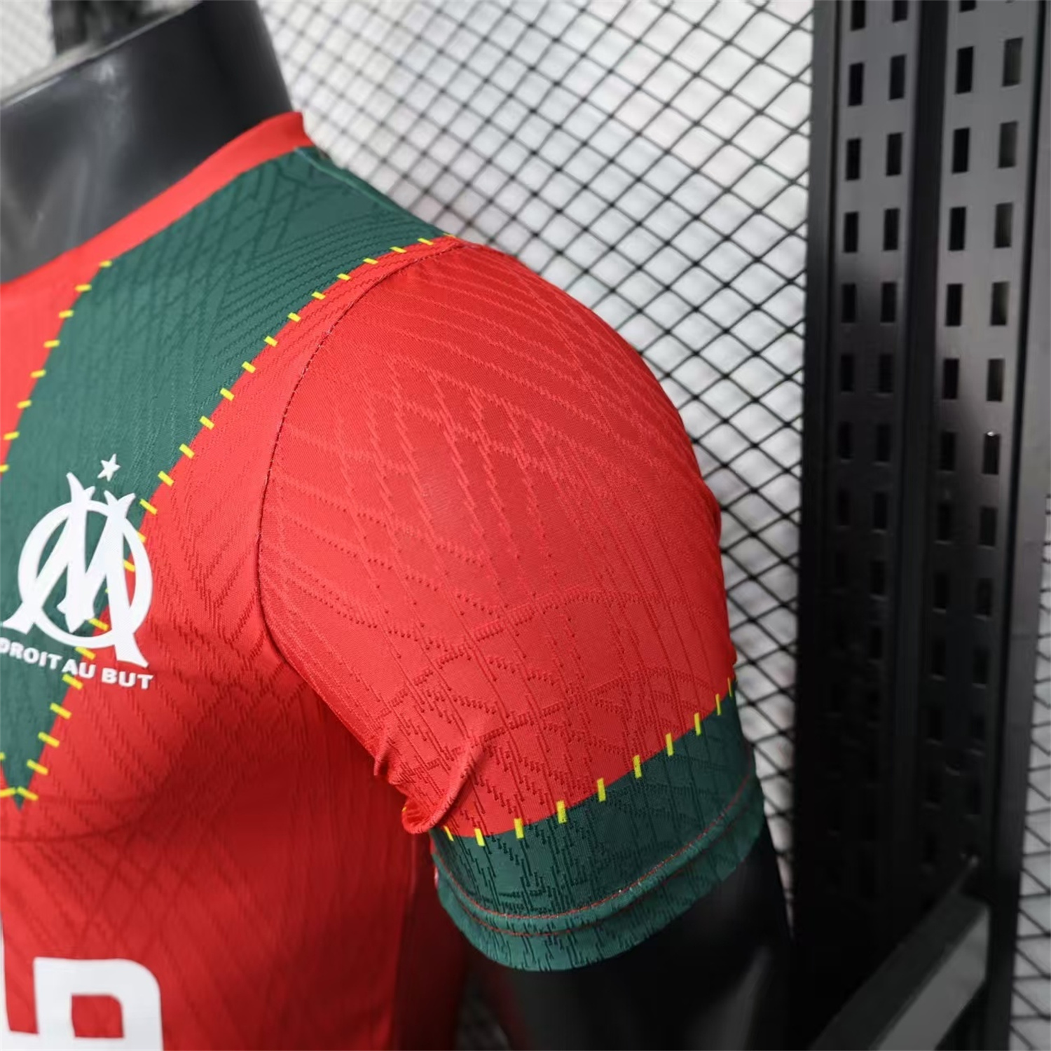 AlphaJersey-Marseille 25-26 Dark Green And Red Jersey -Player Version
