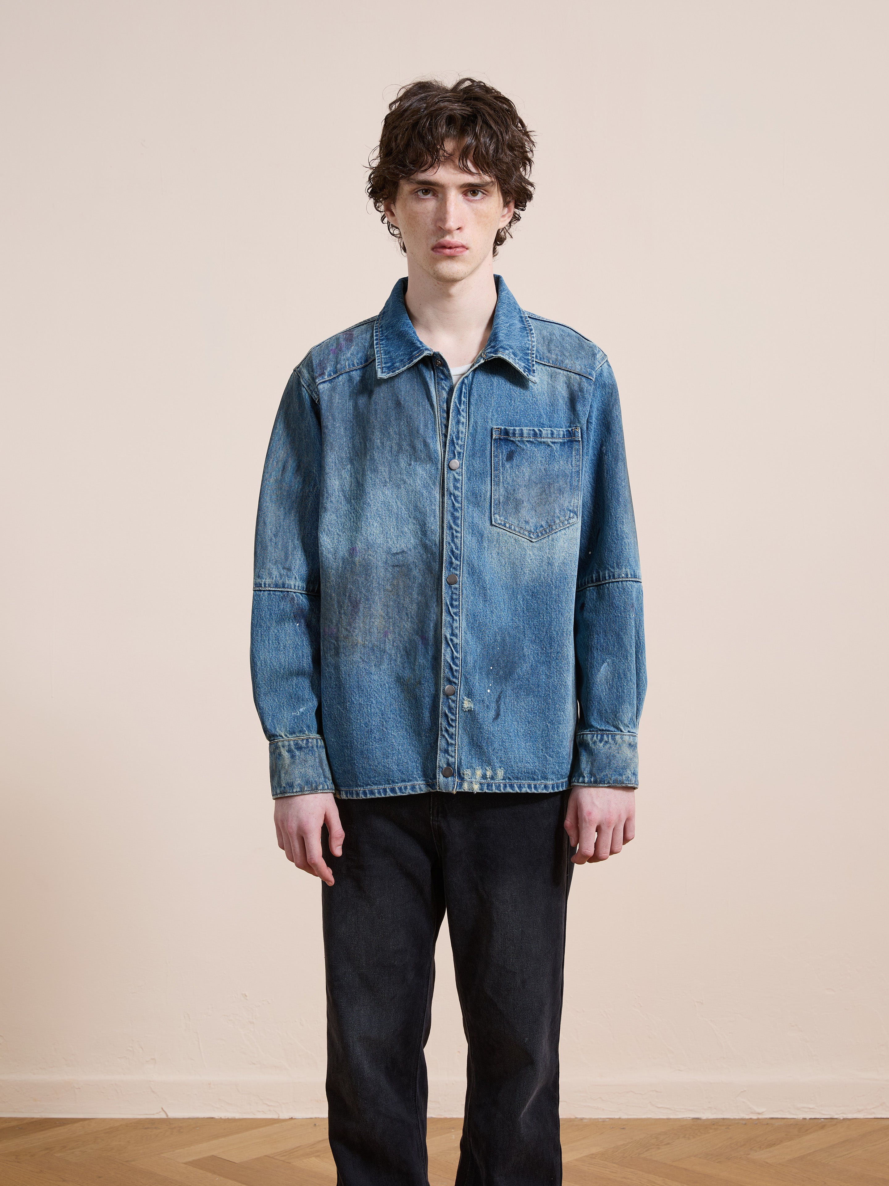 Western Denim Painter Shirt | Modern Menswear by yycbvcnbmmnbm