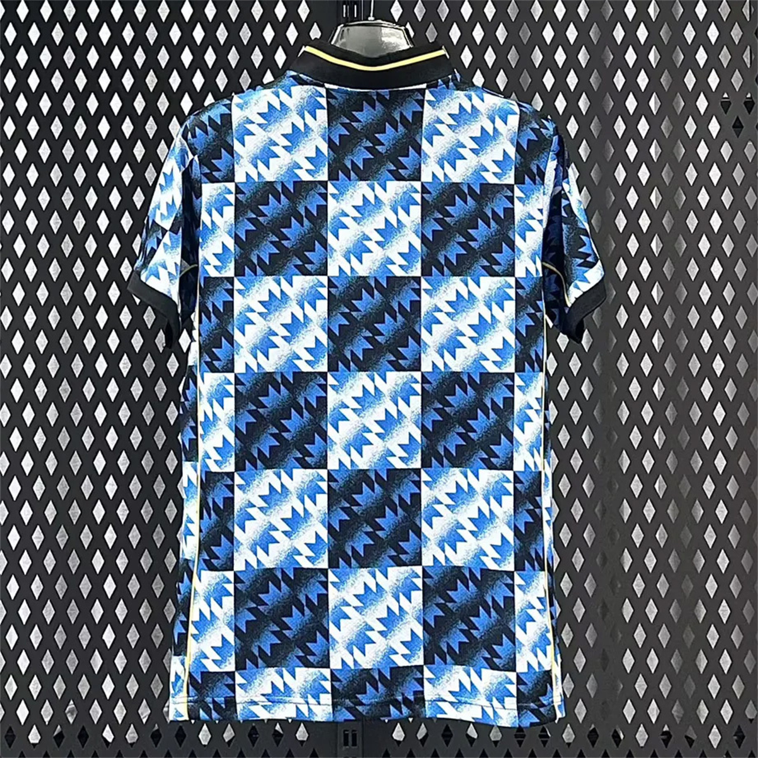 AlphaJersey-Manchester United 25-26 Blue And Black Checkerboard Special Jersey - Fans Version