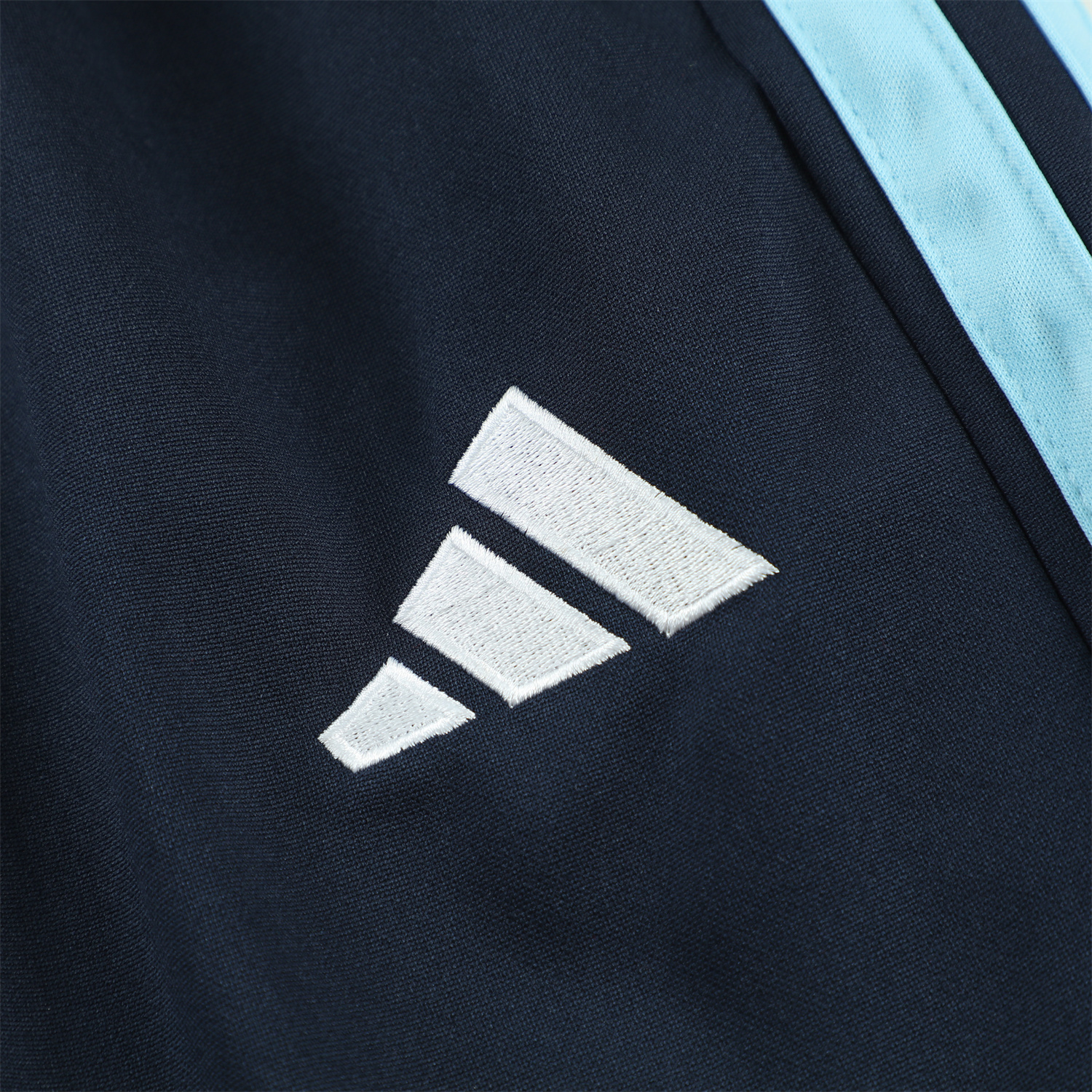 AlphaJersey-Argentina 2026 Kids Long Sleeve Training Set - Blue Black Top & Pants