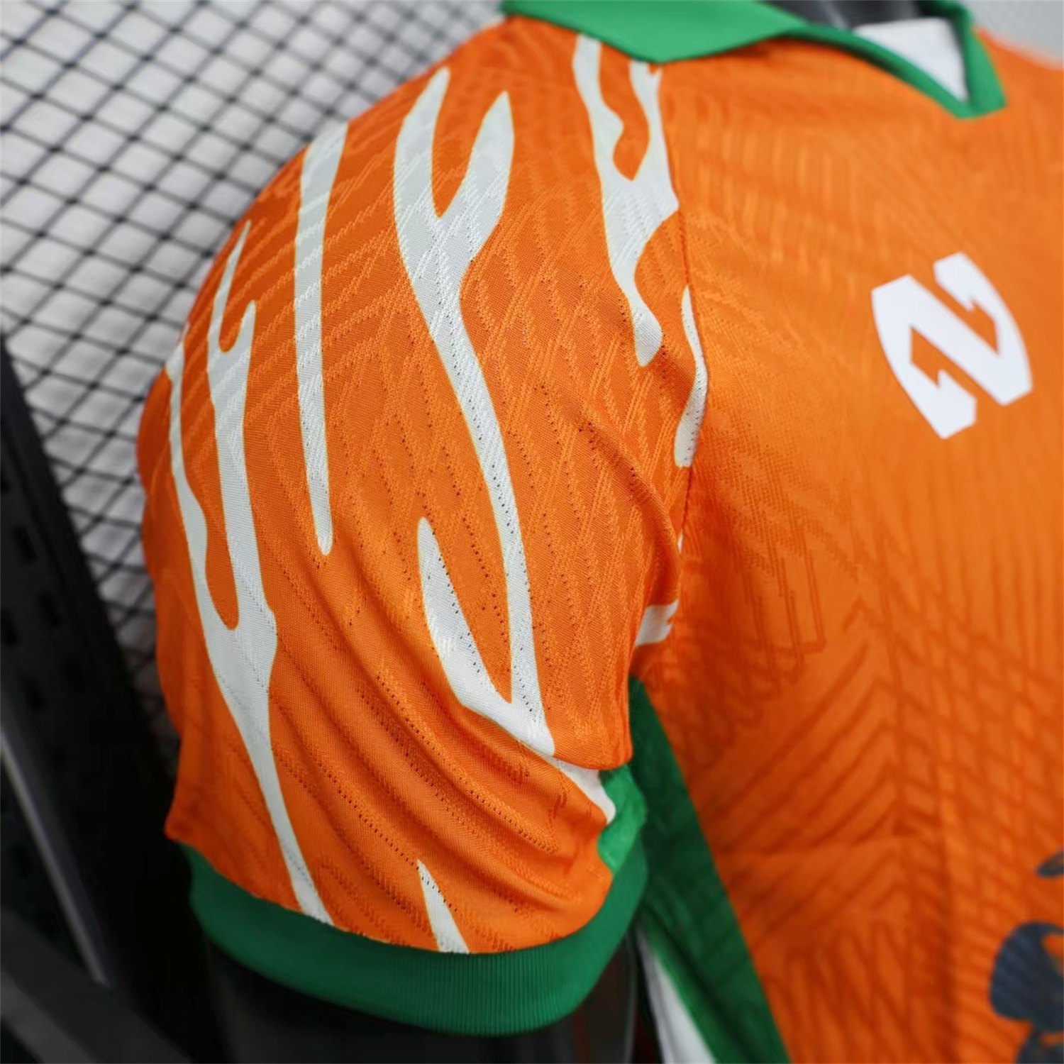 AlphaJersey-Ivory Coast 25-26 Elephant And Kid Orange Jersey - Player Version