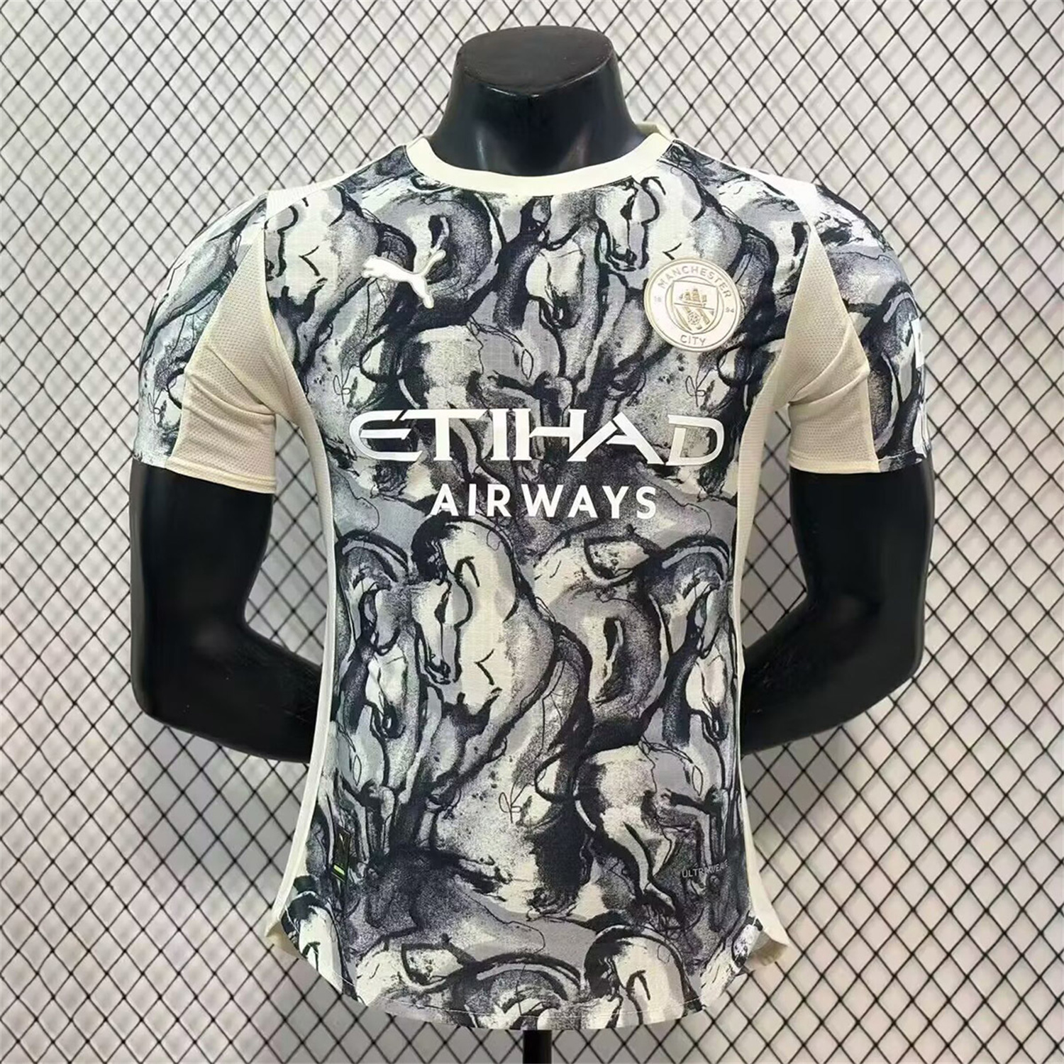 AlphaJersey-Manchester City 25-26 Year of the Horse Ink Painting Special Jersey - Player Version