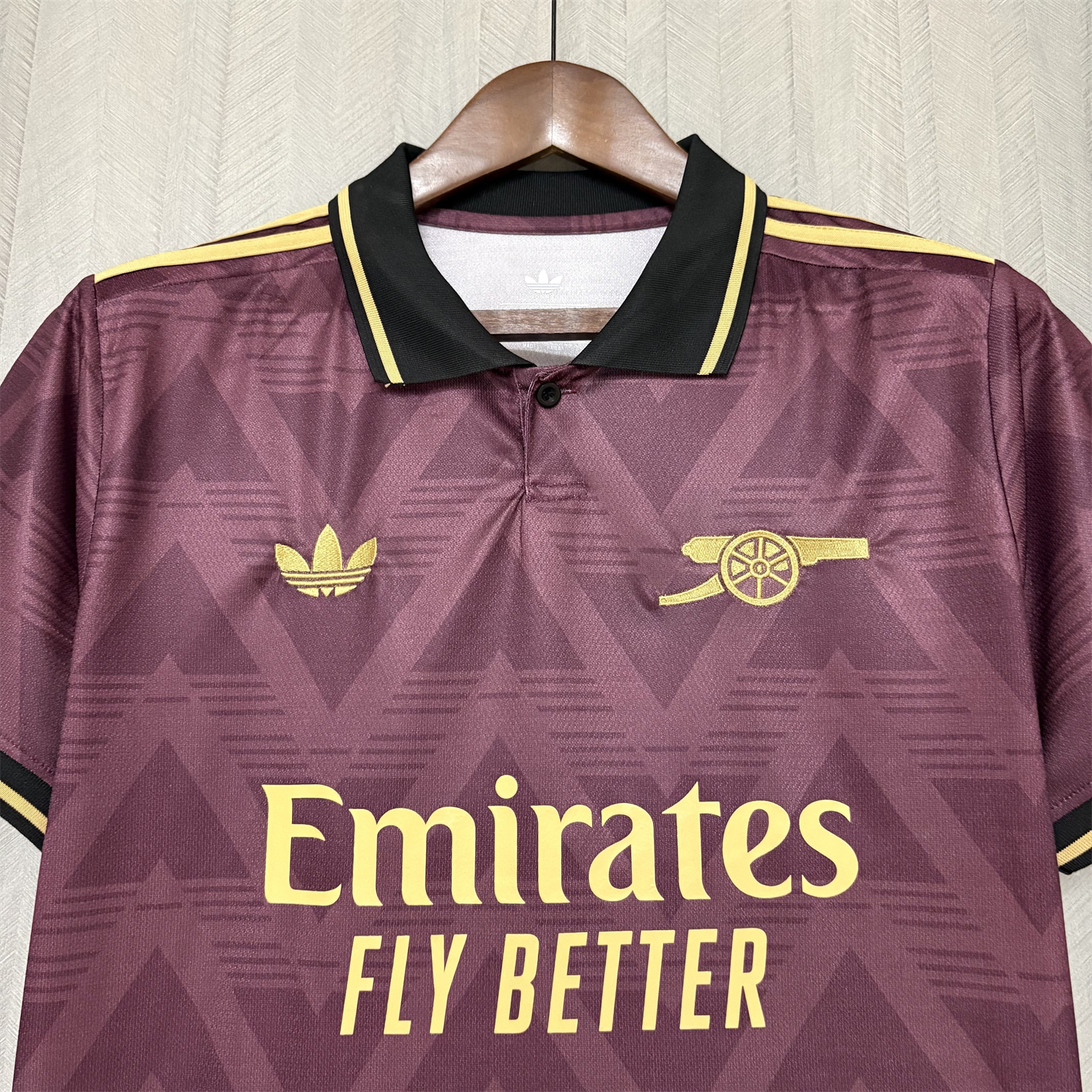 AlphaJersey-Arsenal 26-27 Yellow Sponsors Wine Red Special Jersey - Fans Version