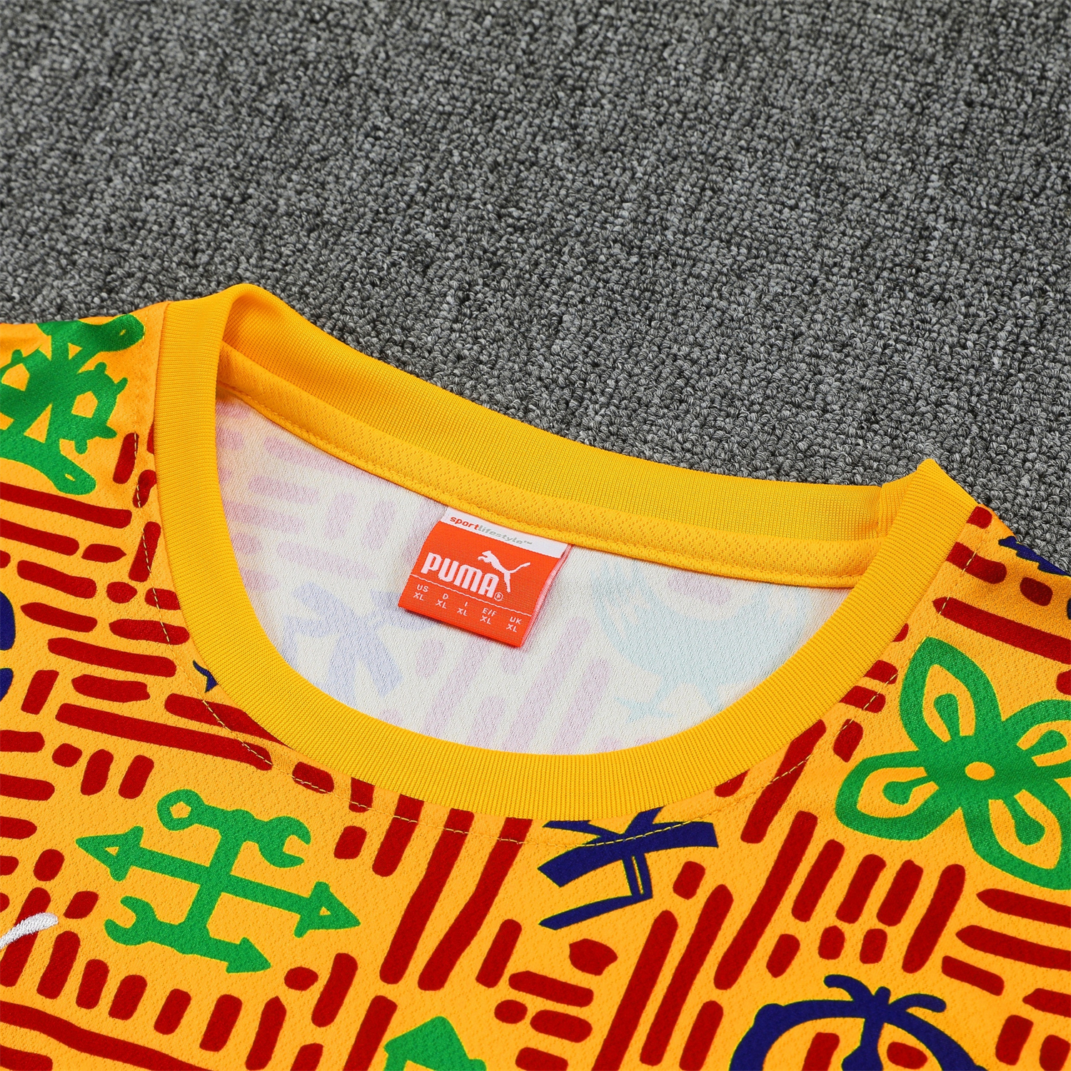 AlphaJersey-Ghana 2026 Vest Training Set - Yellow Vest and Shorts