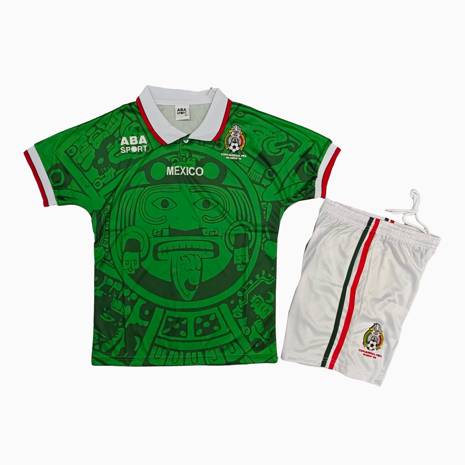 AlphaJersey-Retro Mexico 1998 Home Kids Kit