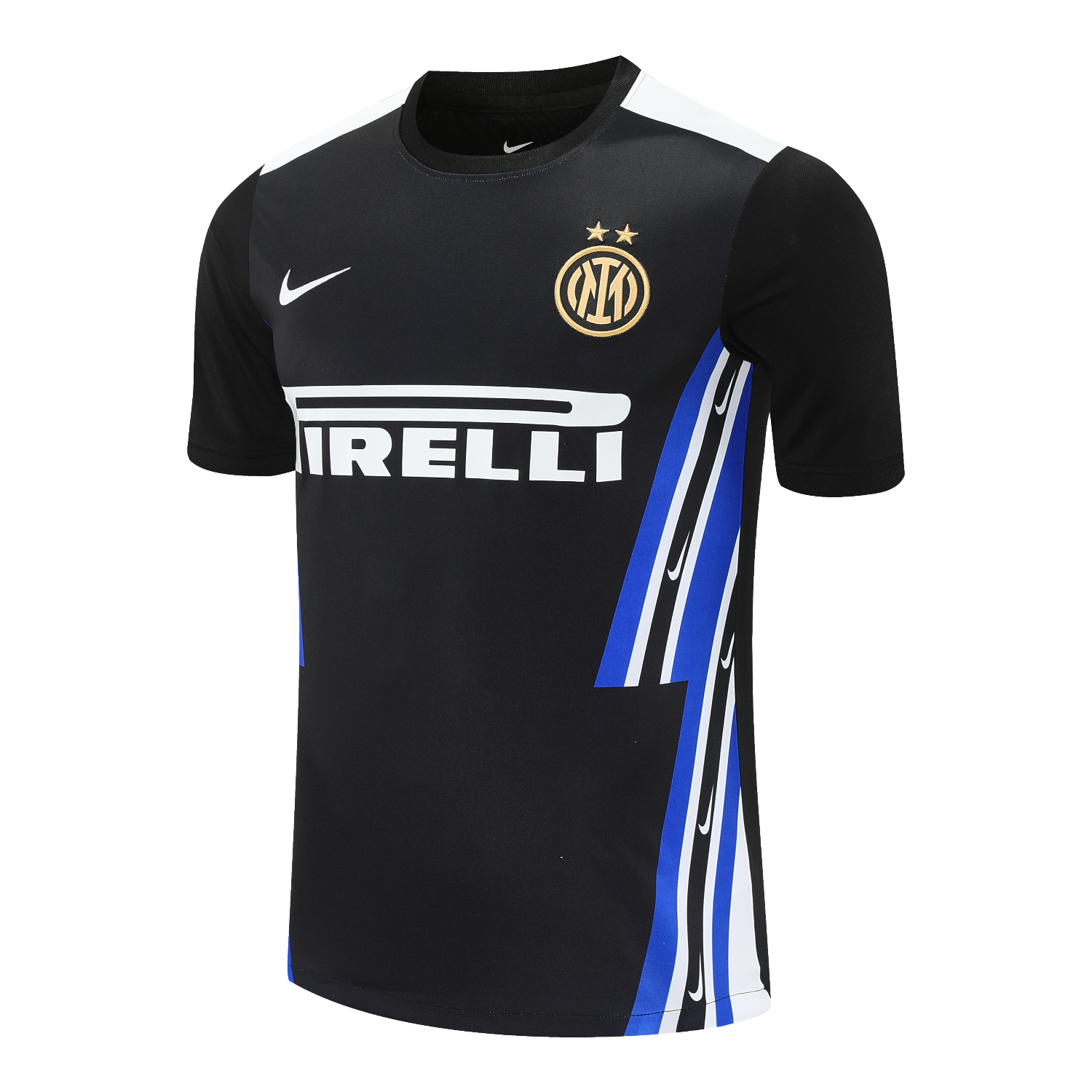 AlphaJersey-Inter Milan 25-26 Short-Sleeve Training Set - Black Top & Black Shorts