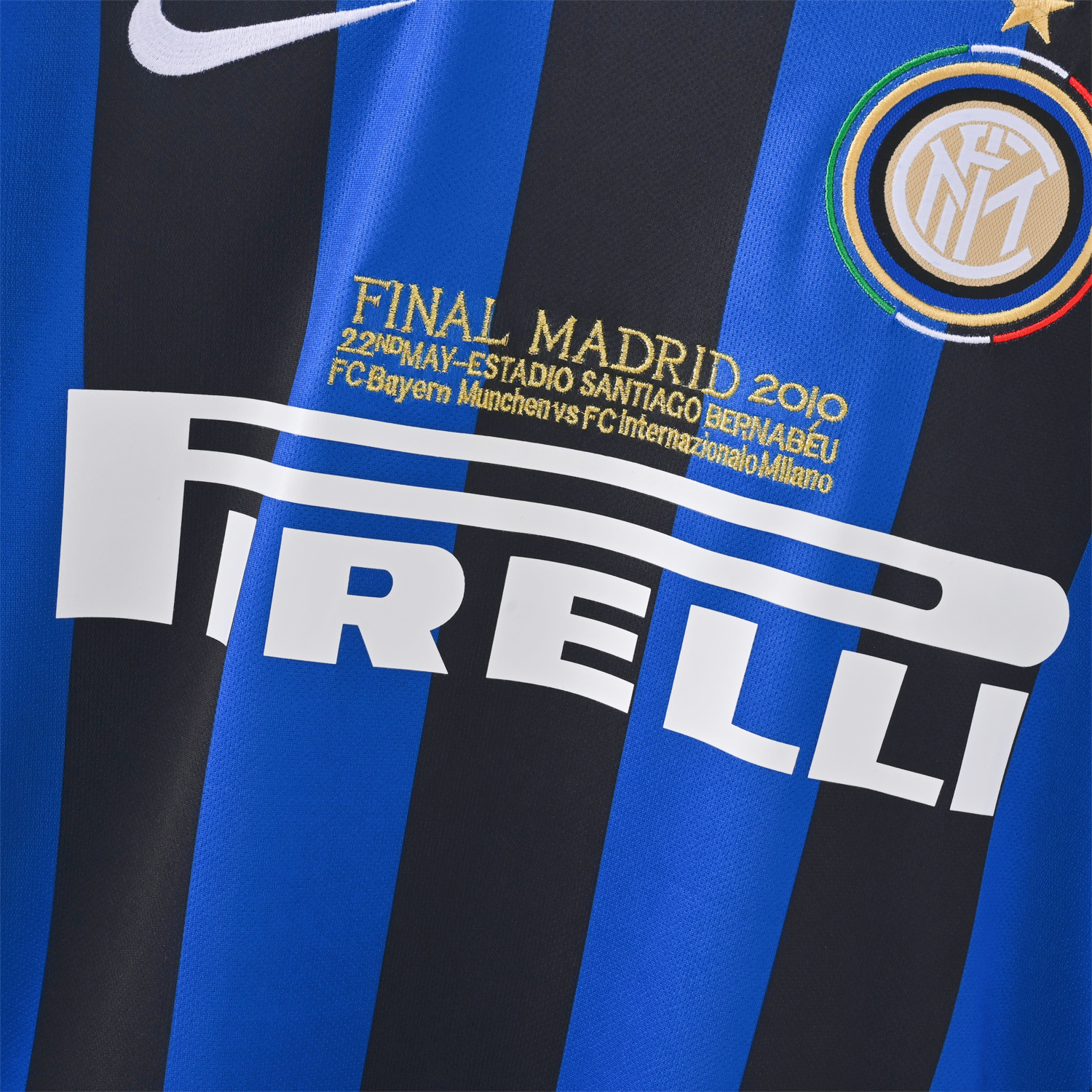 AlphaJersey-Retro Inter Milan 09-10 Home Long Sleeves Jersey - Champions League Final