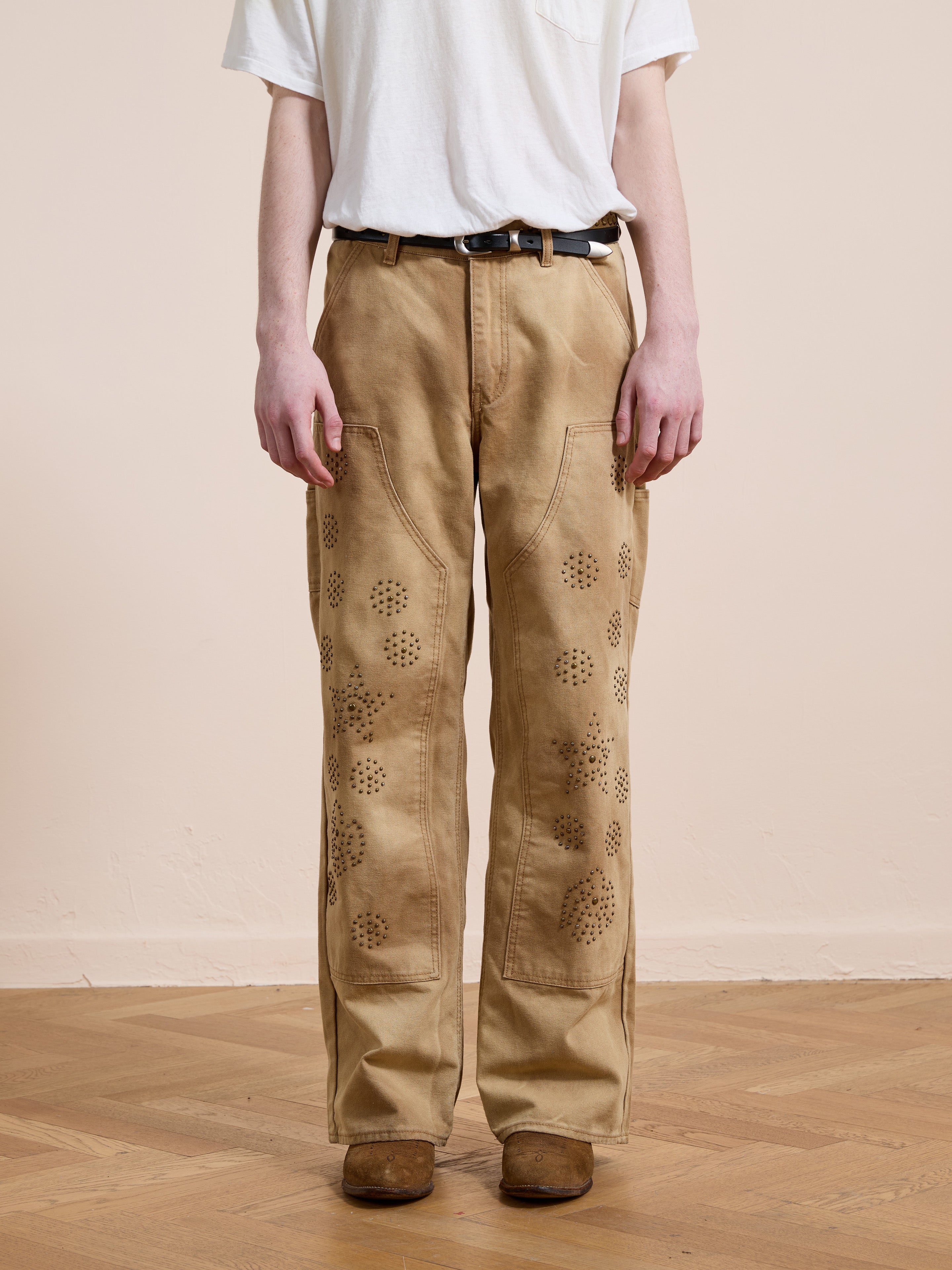 Canvas Studded Work Pants | Modern Menswear by yycbvcnbmmnbm