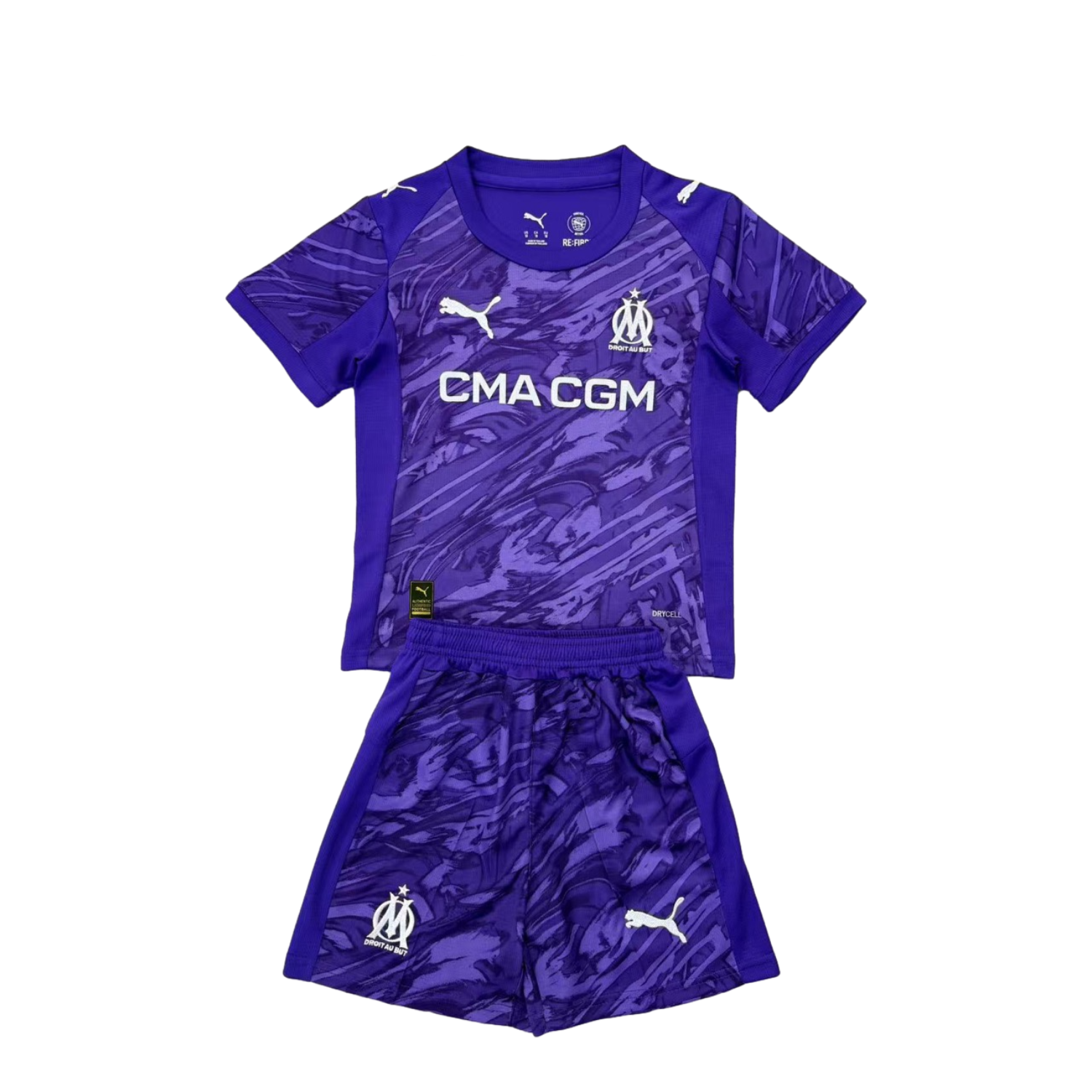 AlphaJersey-Marseille 25-26 Purple Goalkeeper Men's Adult Jersey Set - Fans Version