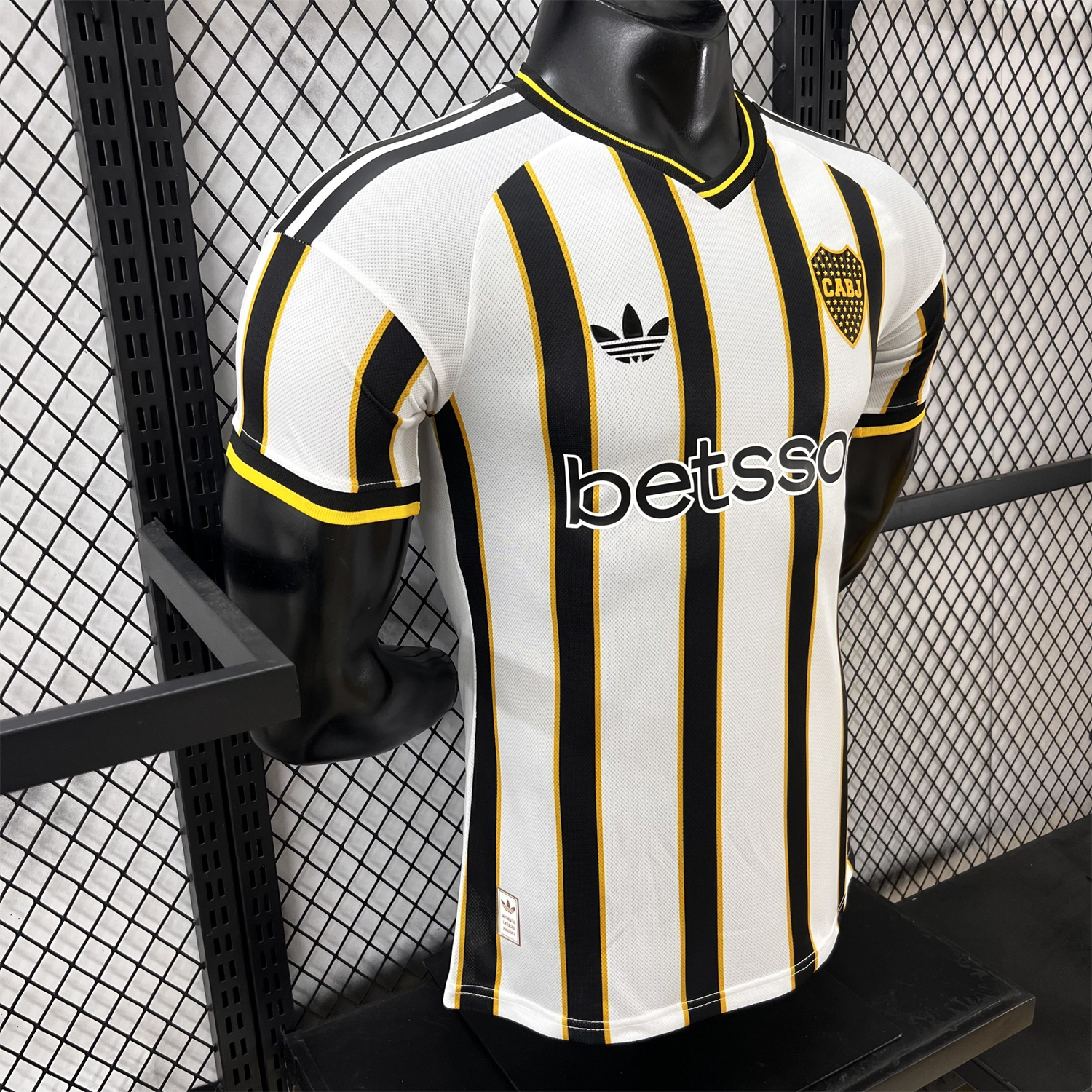 AlphaJersey-Boca Juniors 25-26 Black And White Stripes Jersey - Player Version