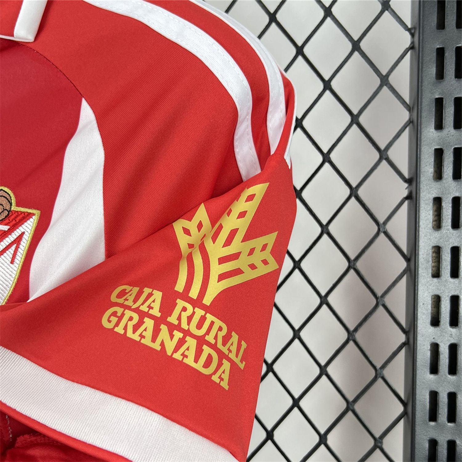 AlphaJersey-Granada CF 25-26 Retro Style Red Polo Jersey - Fans Version