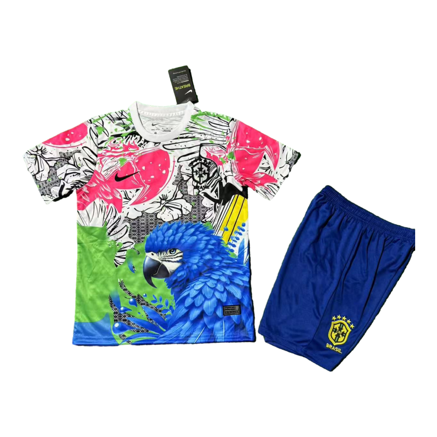 AlphaJersey-Brazil 25-26 Red Parrot Special Kids Kit