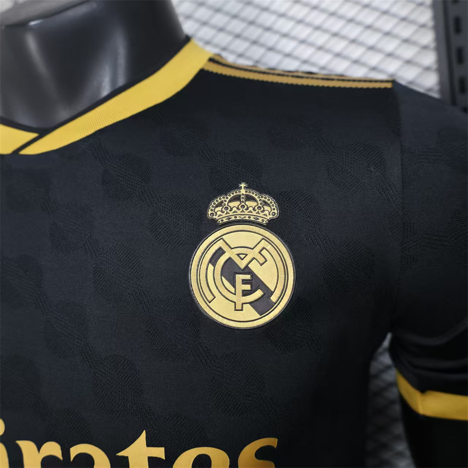 AlphaJersey-Real Madrid 25-26 Polka Dots Black And Gold Jersey - Player Version