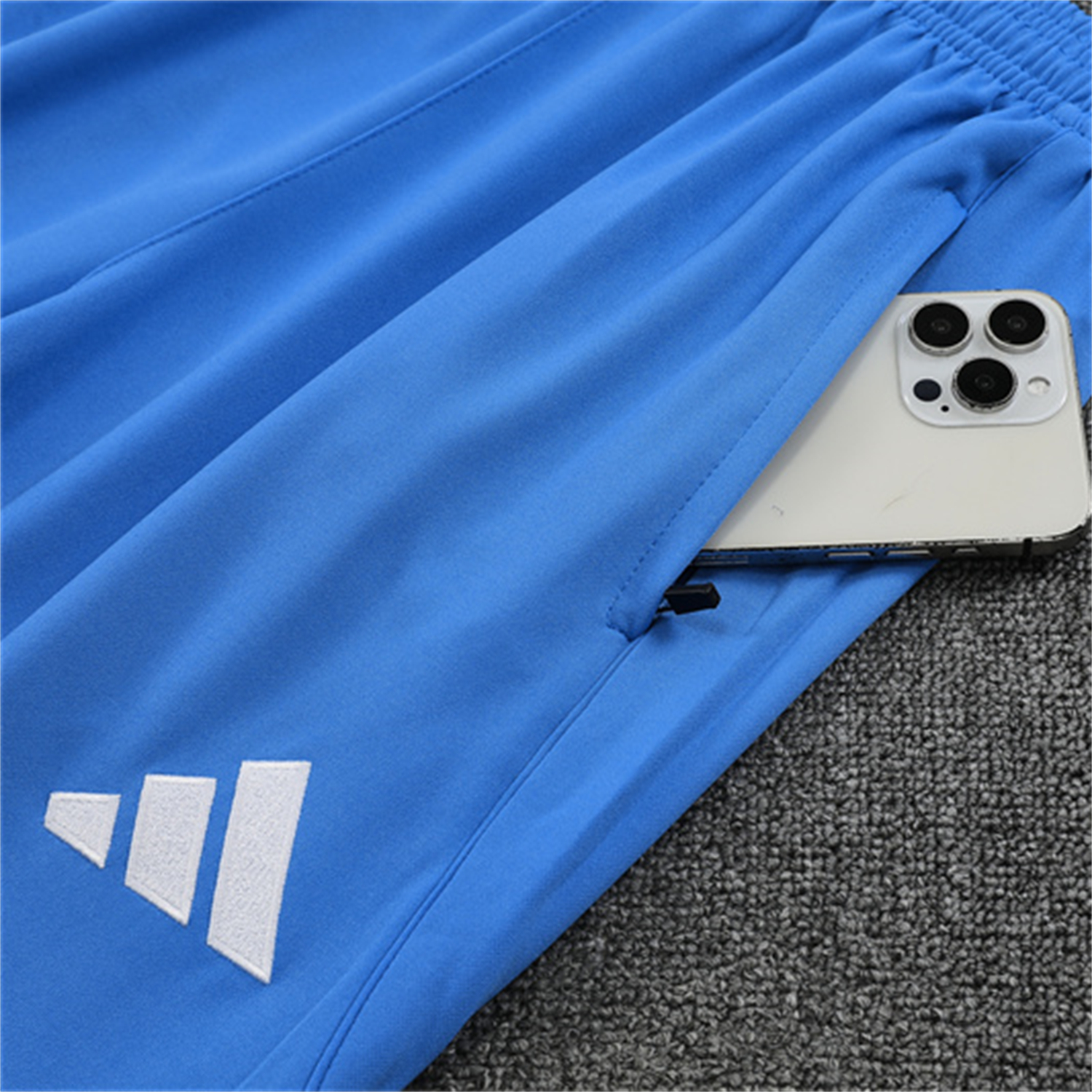 AlphaJersey-Real Madrid 25-26 Long Sleeve Training Set - White Top & Blue Pants