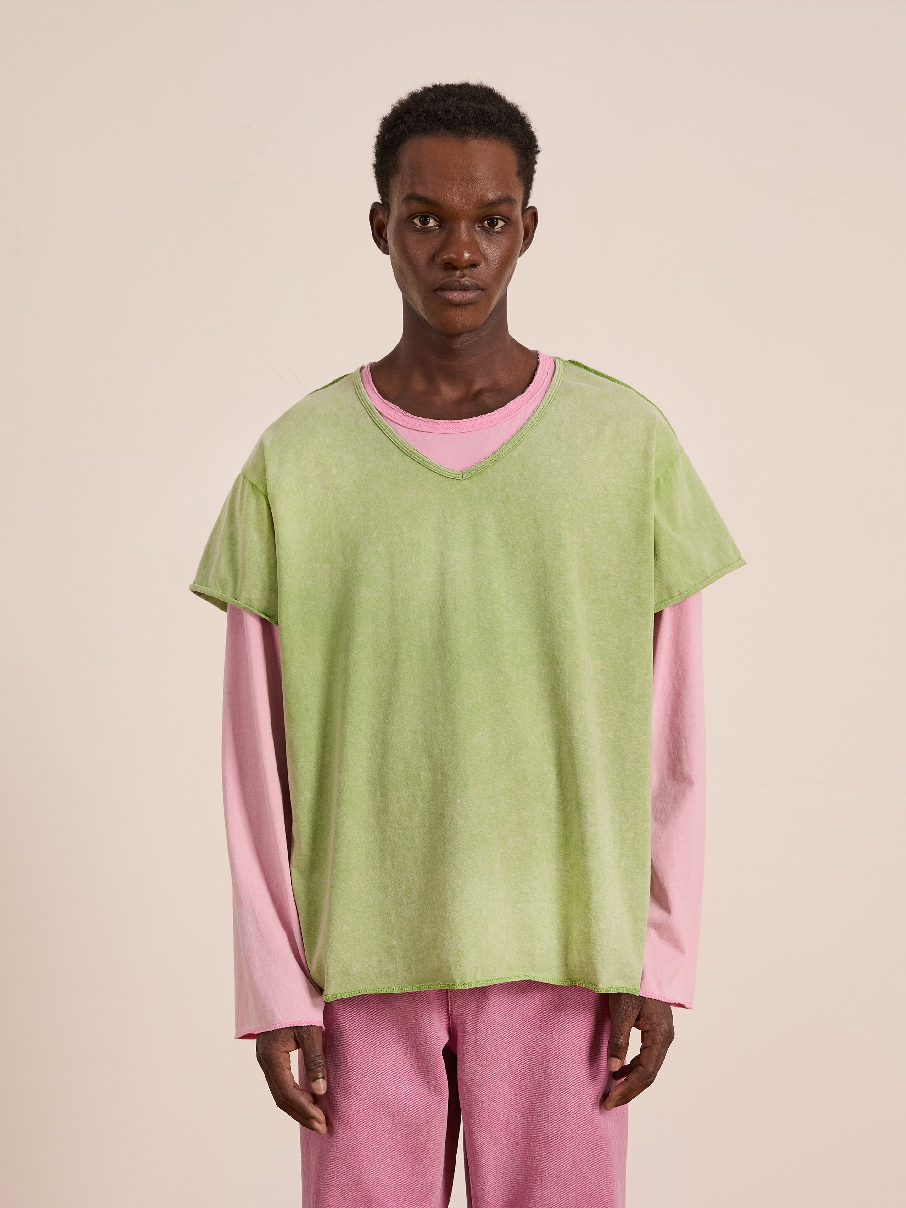 Double Layer LS Tee | Modern Menswear by yycbvcnbmmnbm