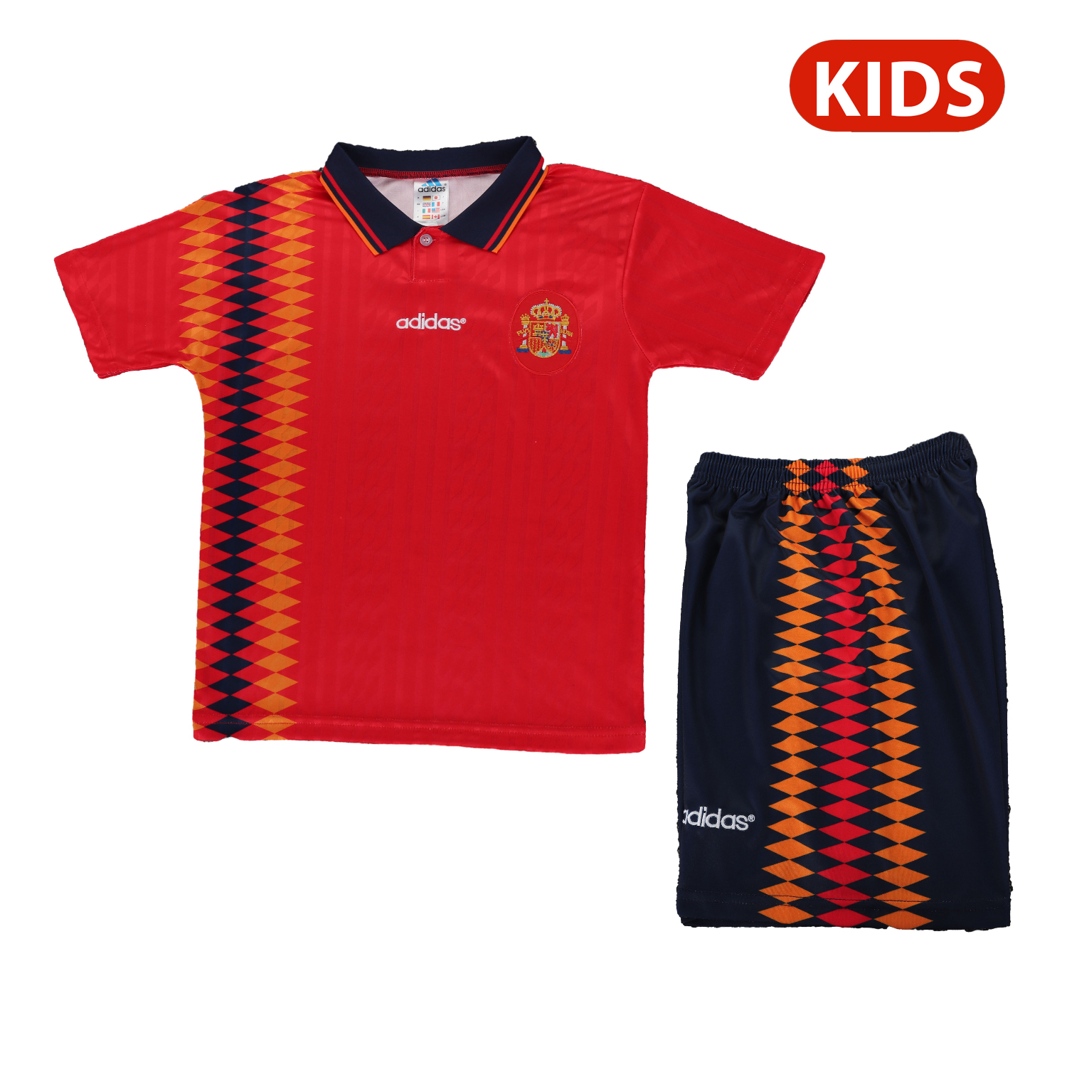AlphaJersey-Retro Spain 1994 Home Kids Kit