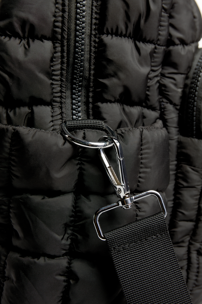 Haylie Black Quilted Weekender Bag | Elegant Women's Fashion by coolavocek
