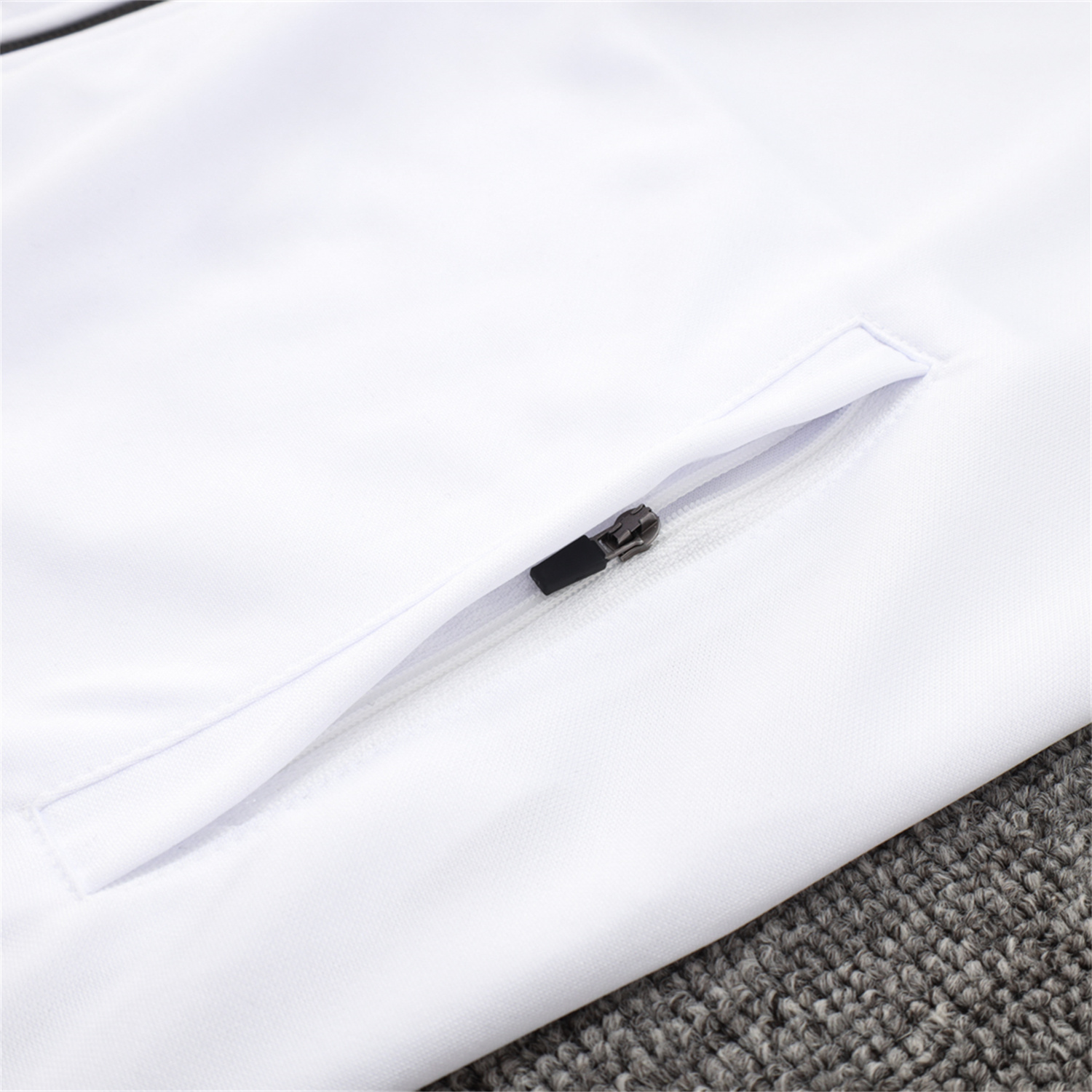 AlphaJersey-Corinthians 25-26 Jacket Training Tracksuit - White Jackets & Black Pants