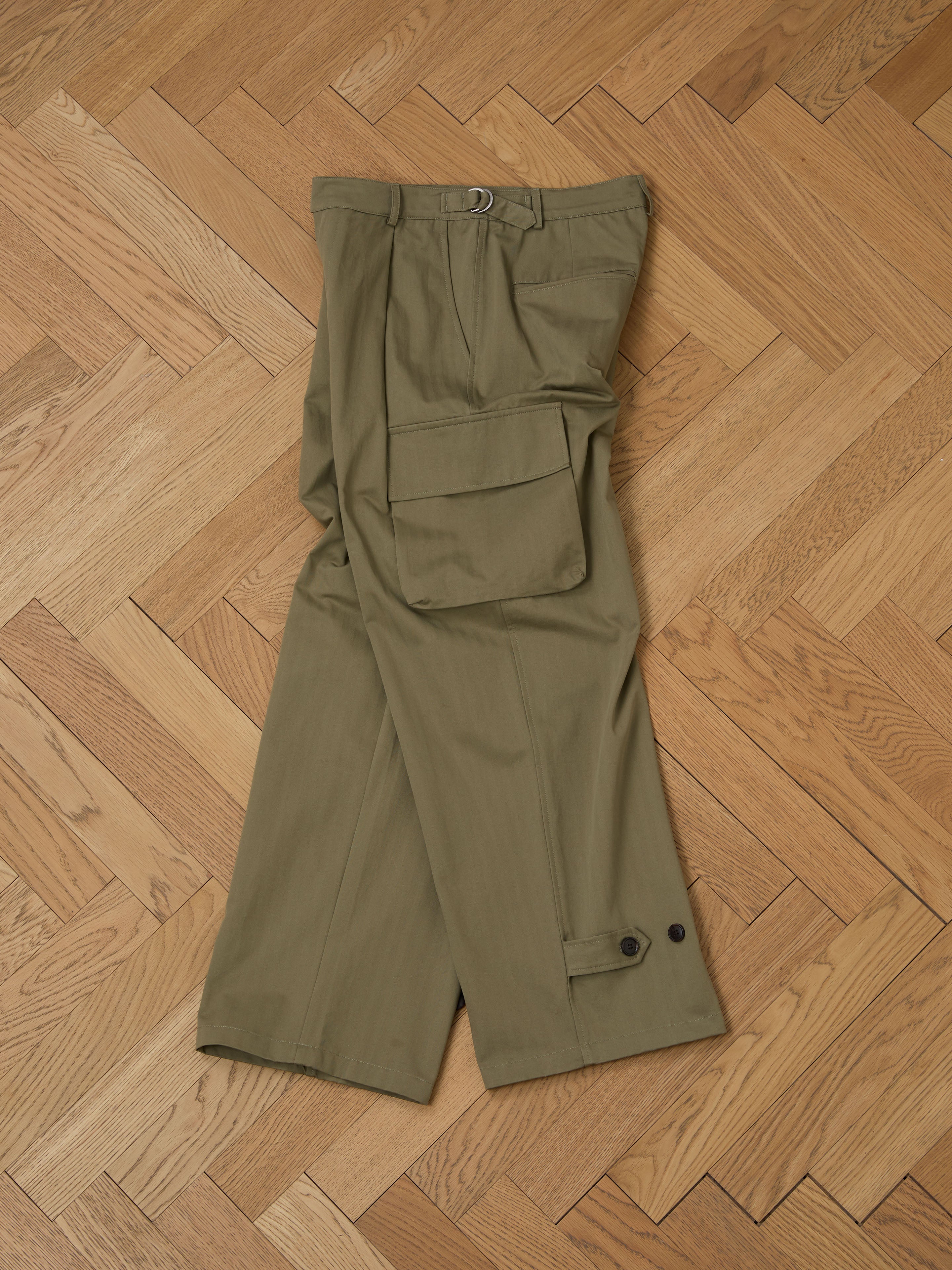 Hava Herringbone Pleated Cargo Trousers | Modern Menswear by yycbvcnbmmnbm