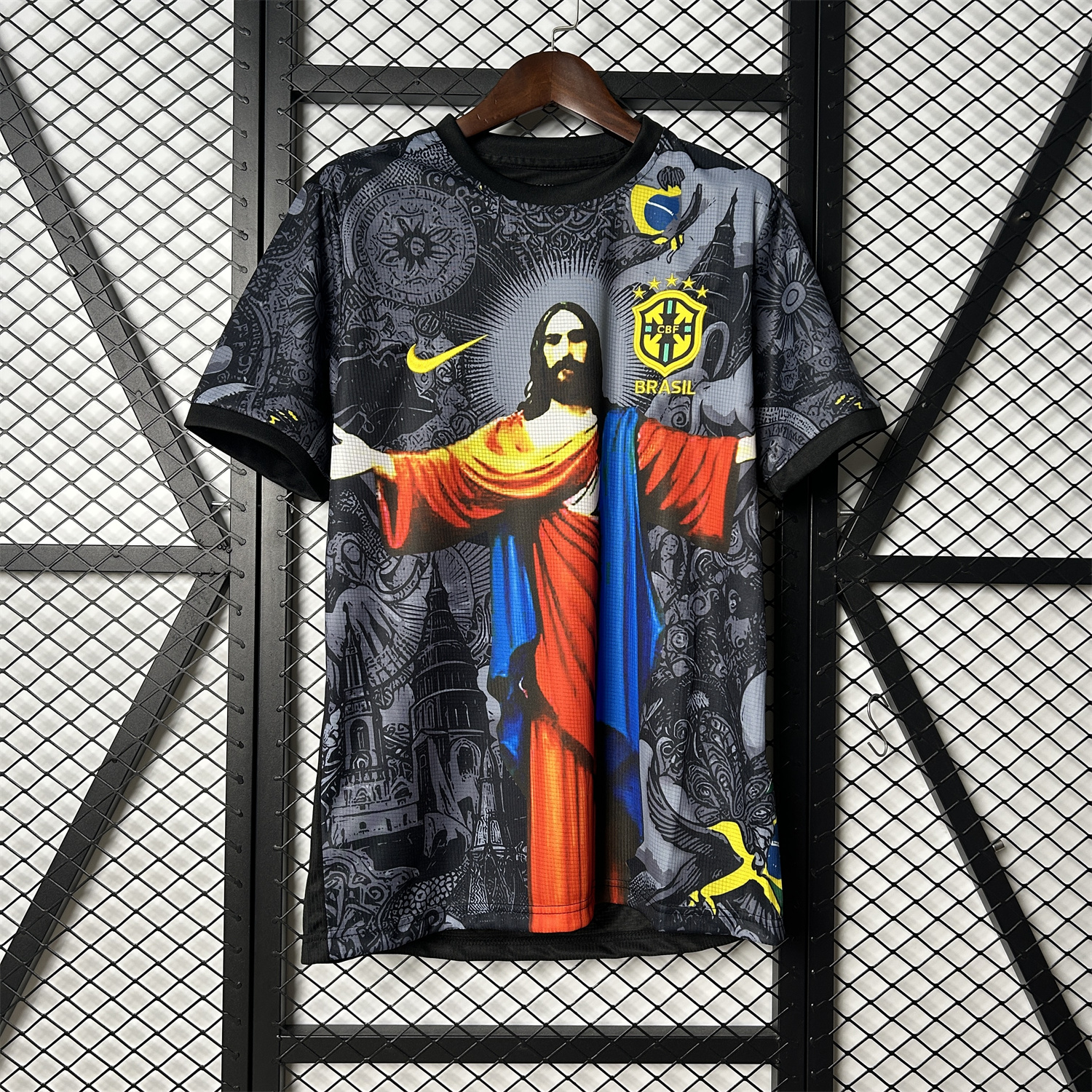 AlphaJersey-Brazil 25-26 Colorful Jesus Statue Special Jersey - Fans Version