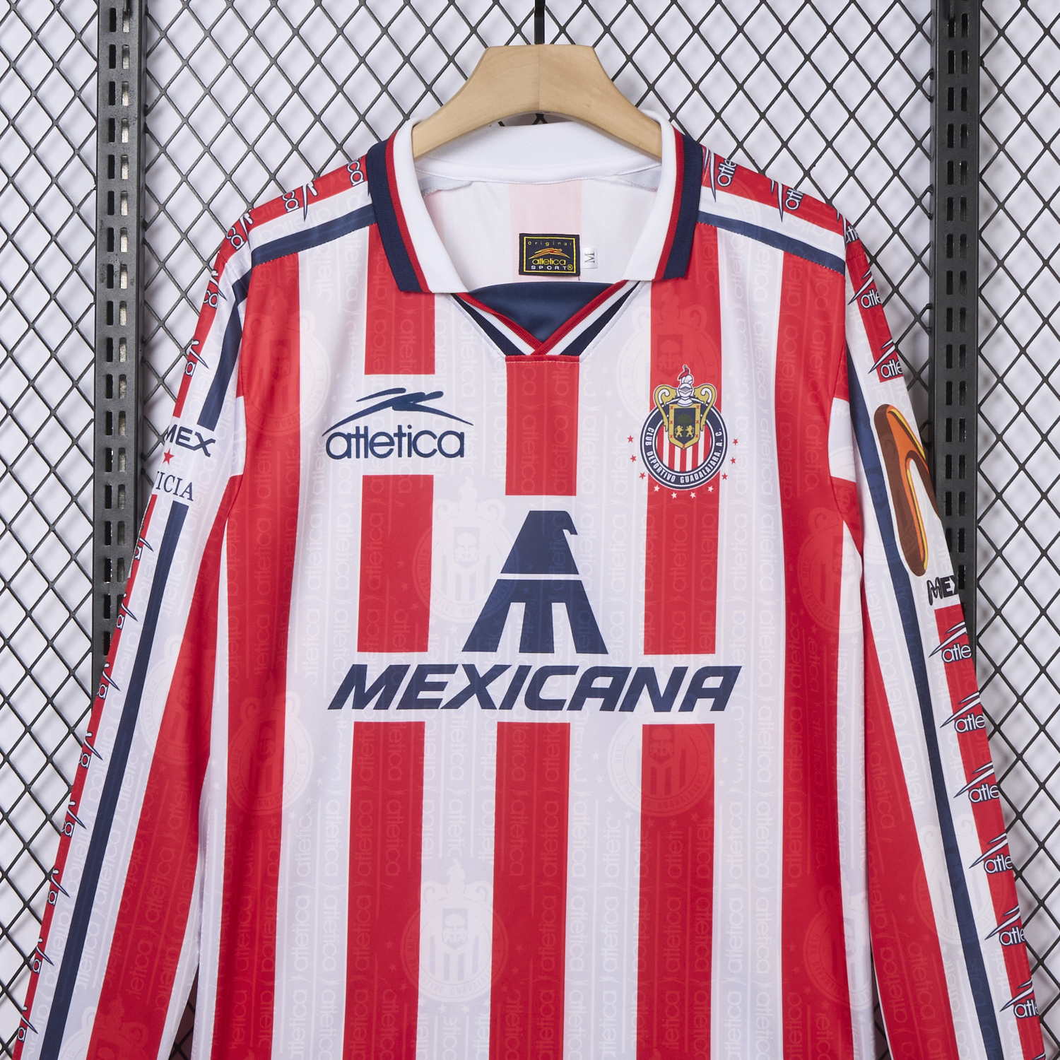 AlphaJersey-Retro Chivas de Guadalajara 1997-98 Home 2 Long Sleeves Jersey