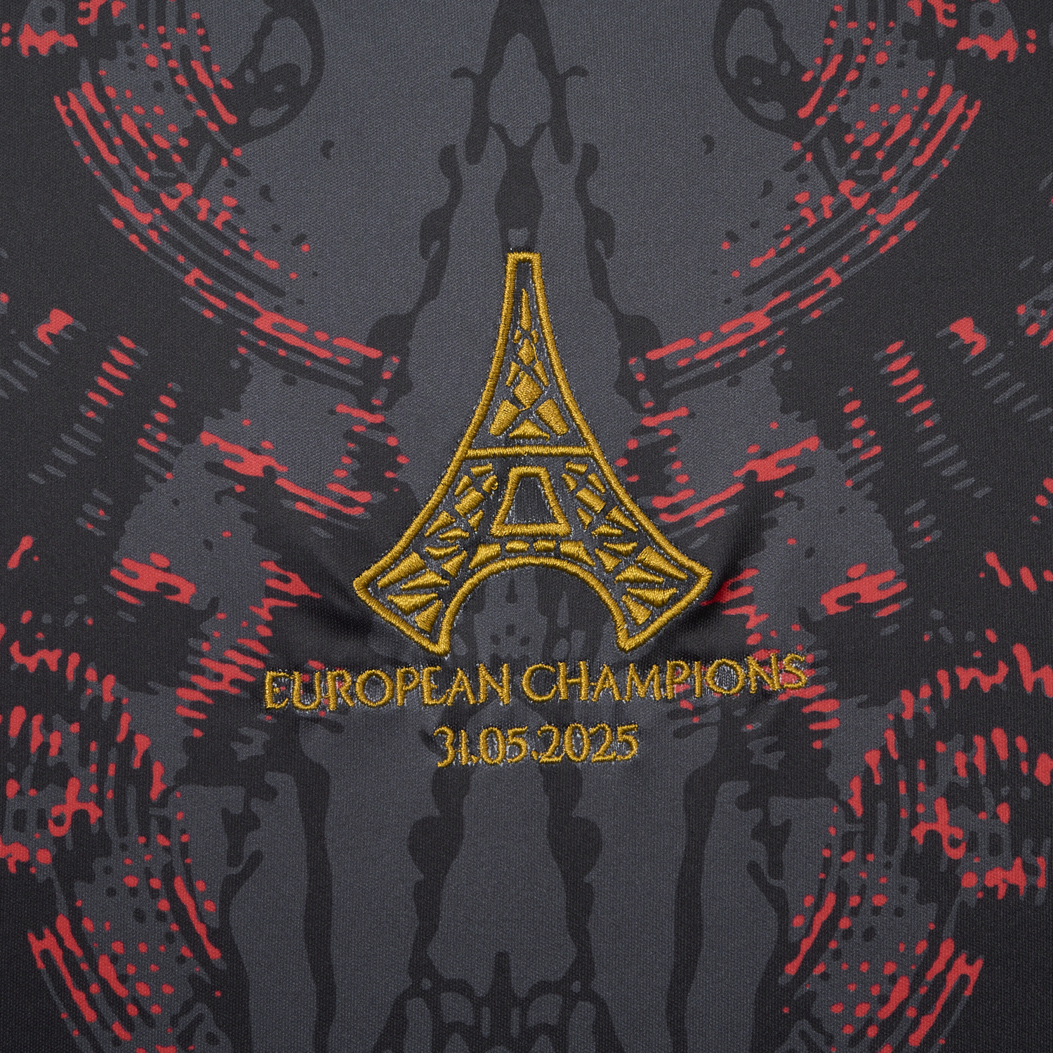 AlphaJersey-Paris Saint-Germain PSG 25-26 Champions League Commemorative Edition Black Red Eiffel Tower T-shirts