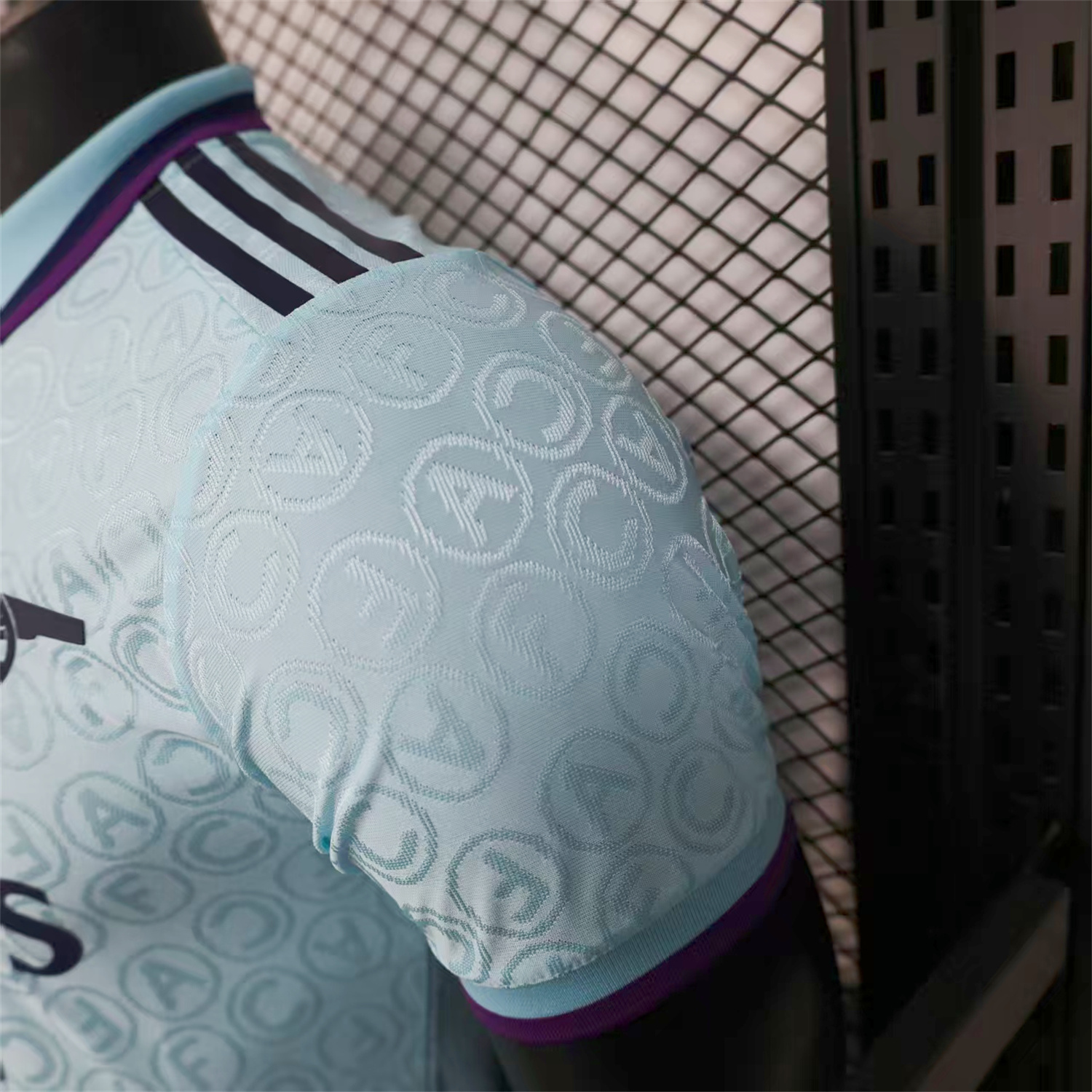 AlphaJersey-Arsenal 25-26 Light Blue POLO Letter Pattern Special Jersey - Player Version