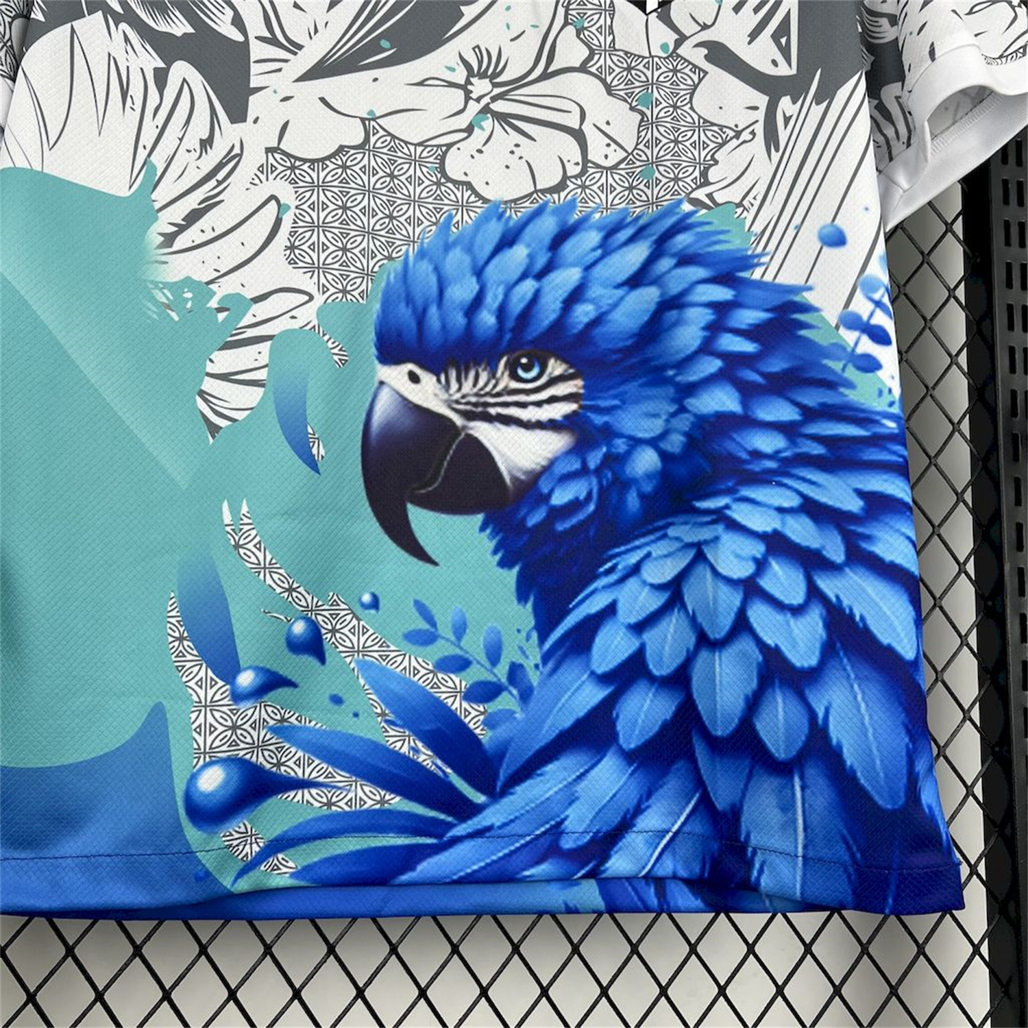 AlphaJersey-Brazil 2025 Blue Macaw Special Edition White Jersey - Fans Version
