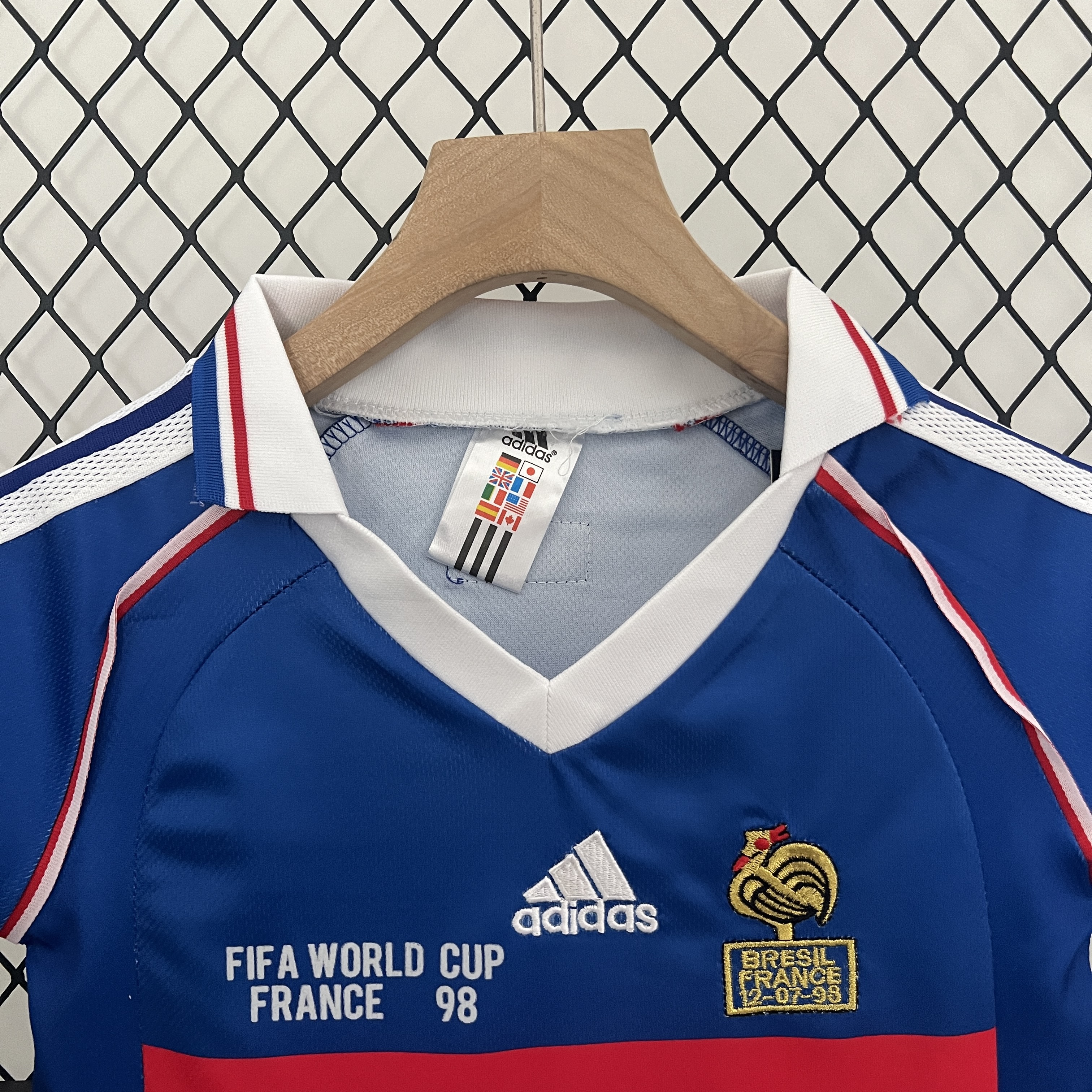 AlphaJersey-Retro France 1998 Home Stadium Kids Kit