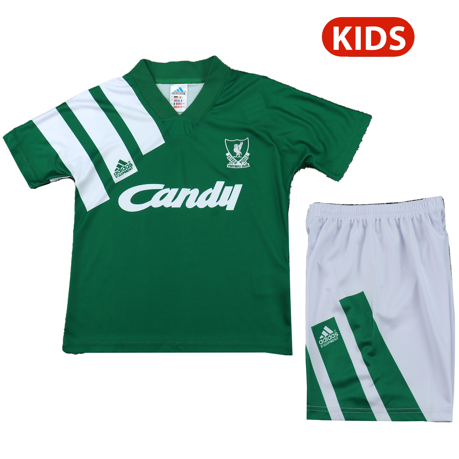 AlphaJersey-Retro Liver.pool 1991-92 Away Kids Kit