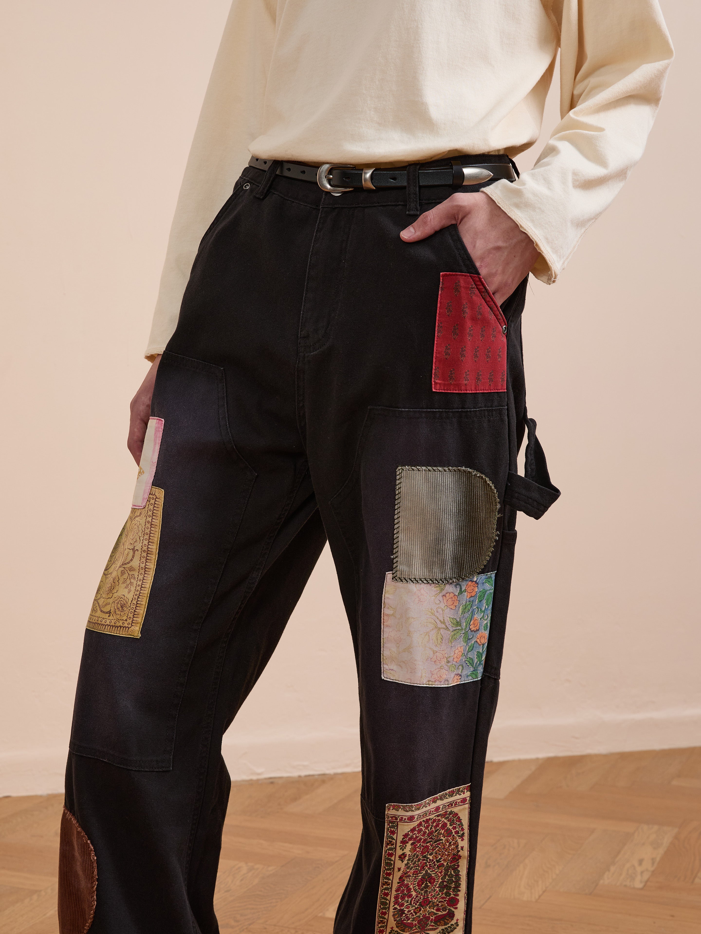 Tapestry Carpenter Canvas Pants | Modern Menswear by yycbvcnbmmnbm