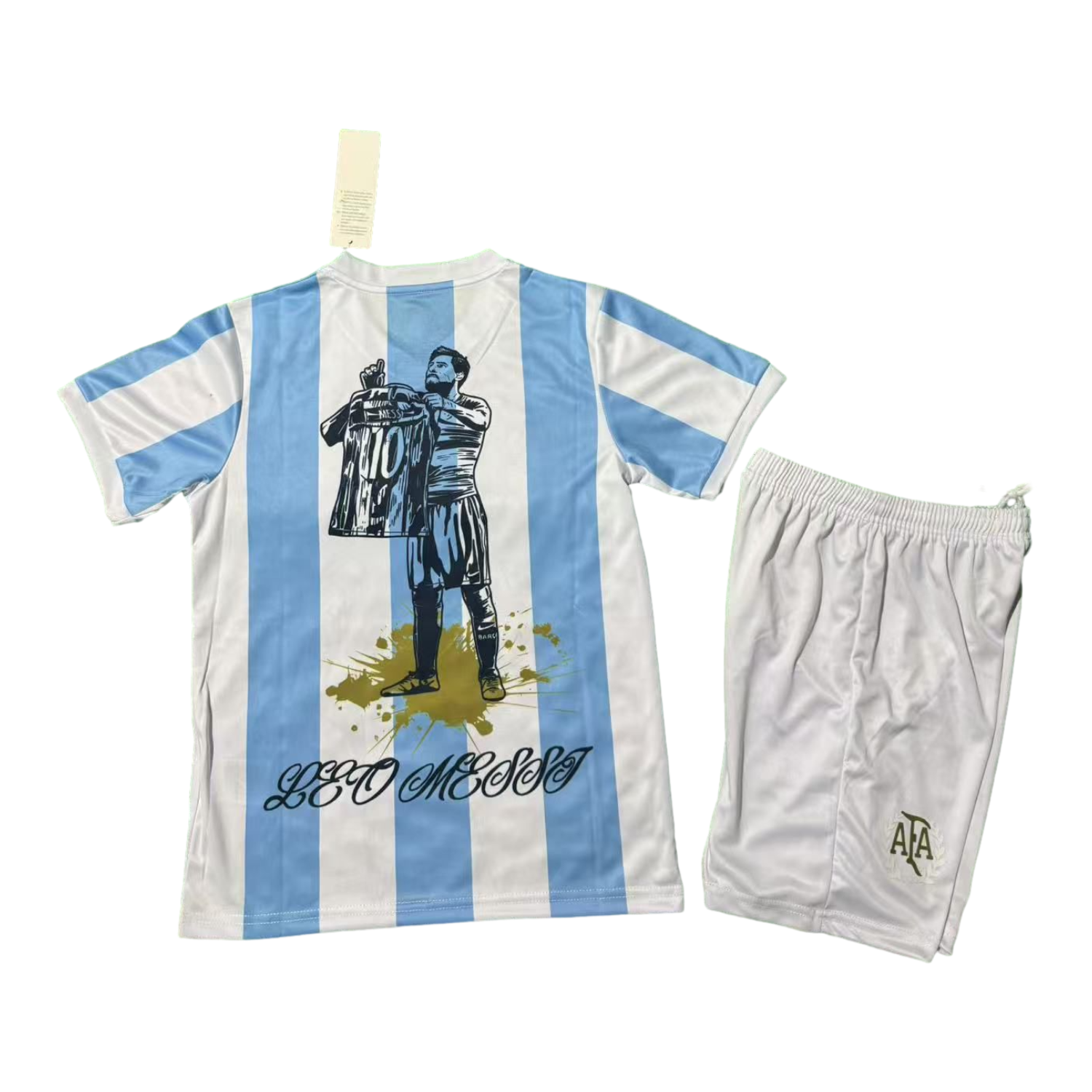 AlphaJersey-Argentina 25-26 50th Anniversary Messi Graffiti Special Kids Kit