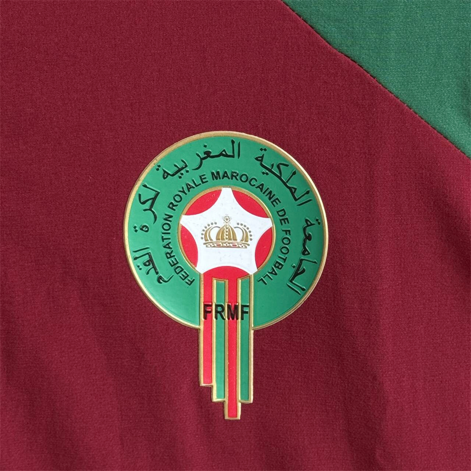 AlphaJersey-Morocco 2026 Windbreaker Training Set - Red With Green Top and Pants
