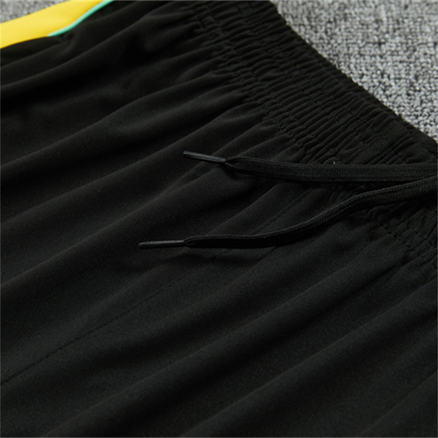AlphaJersey-Brazil X JD 2026 Long Sleeves Training Set - Black Top And Black Yellow Pants