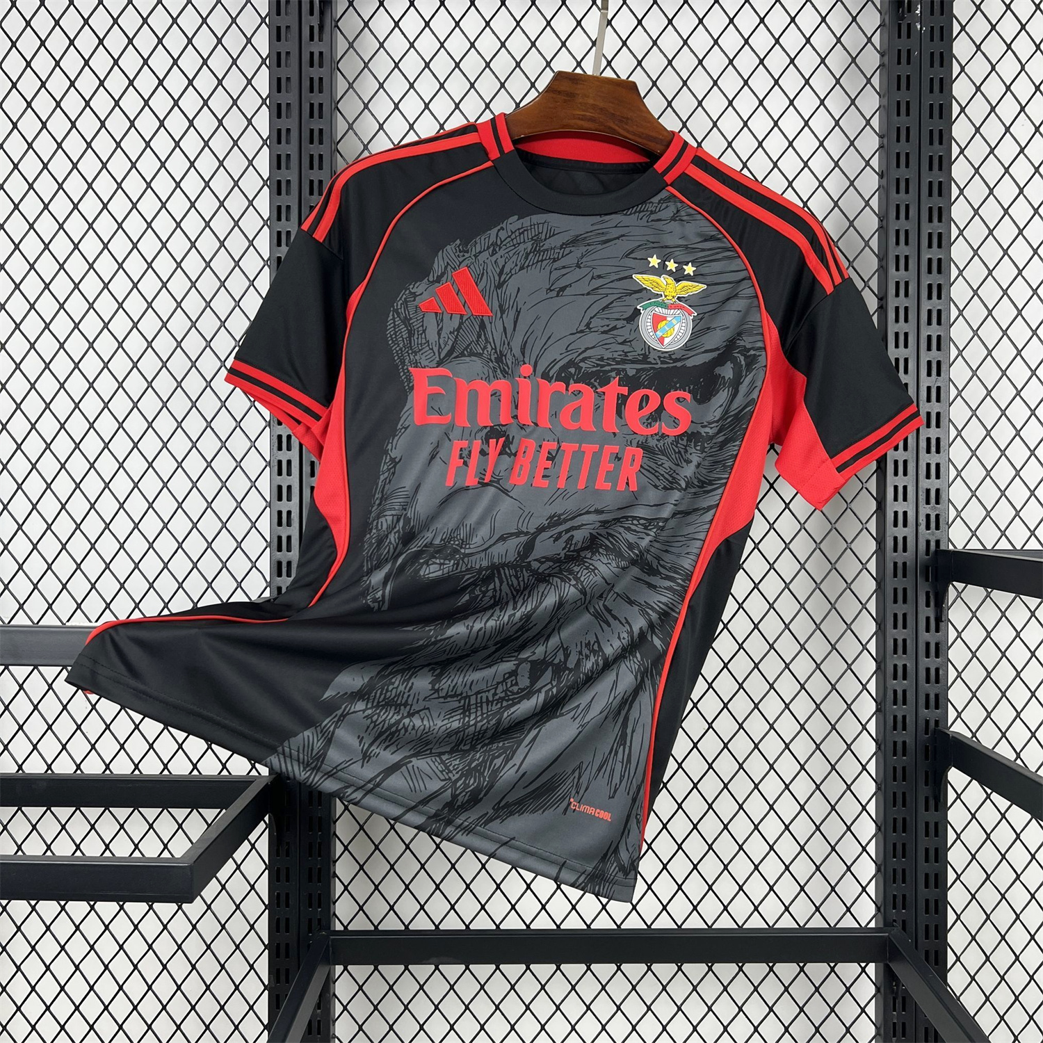 AlphaJersey-Benfica 25-26 Grey Eagle Black Special Jersey - Fans Version