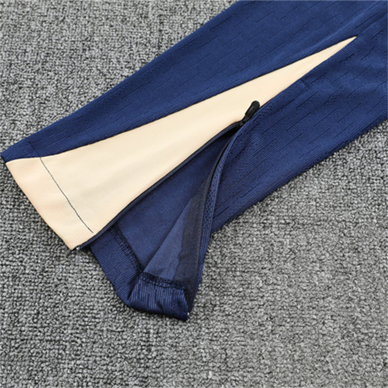 AlphaJersey-Barcelona 25-26 Long Sleeve Training Set - Player Version - Light Yellow Top and Blue Pants