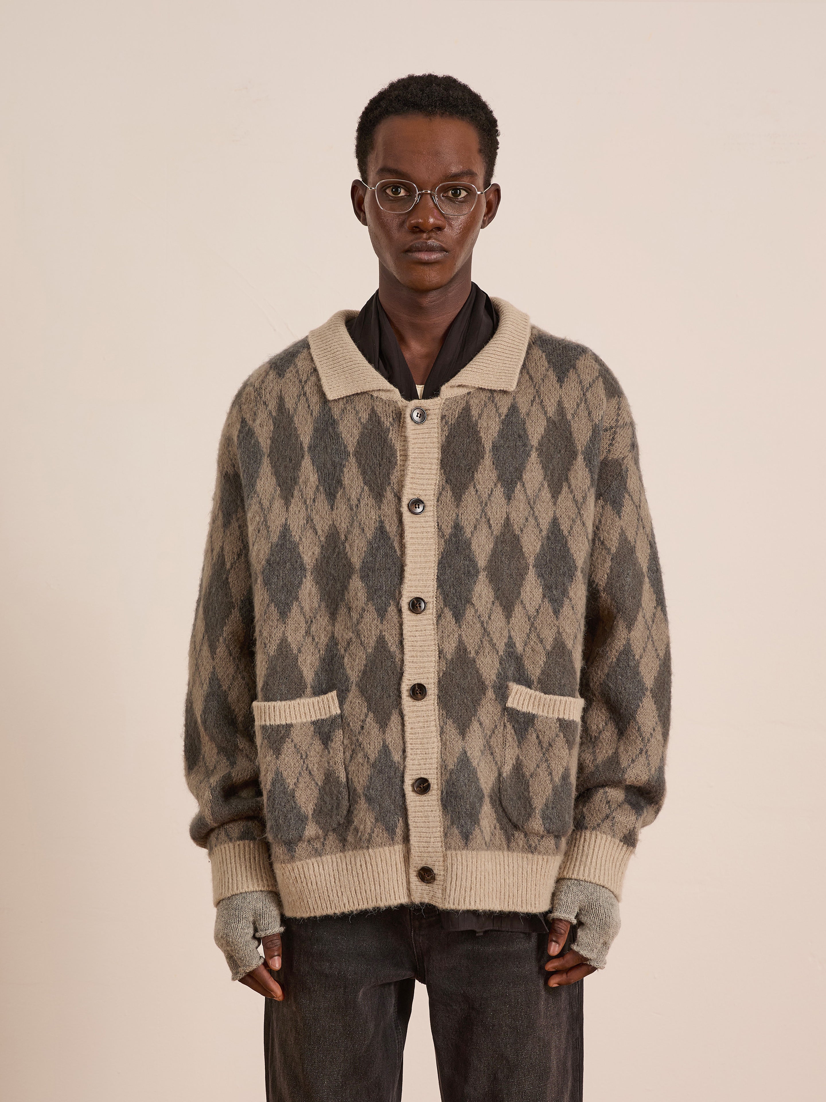 Argyle Cardigan | Modern Menswear by yycbvcnbmmnbm