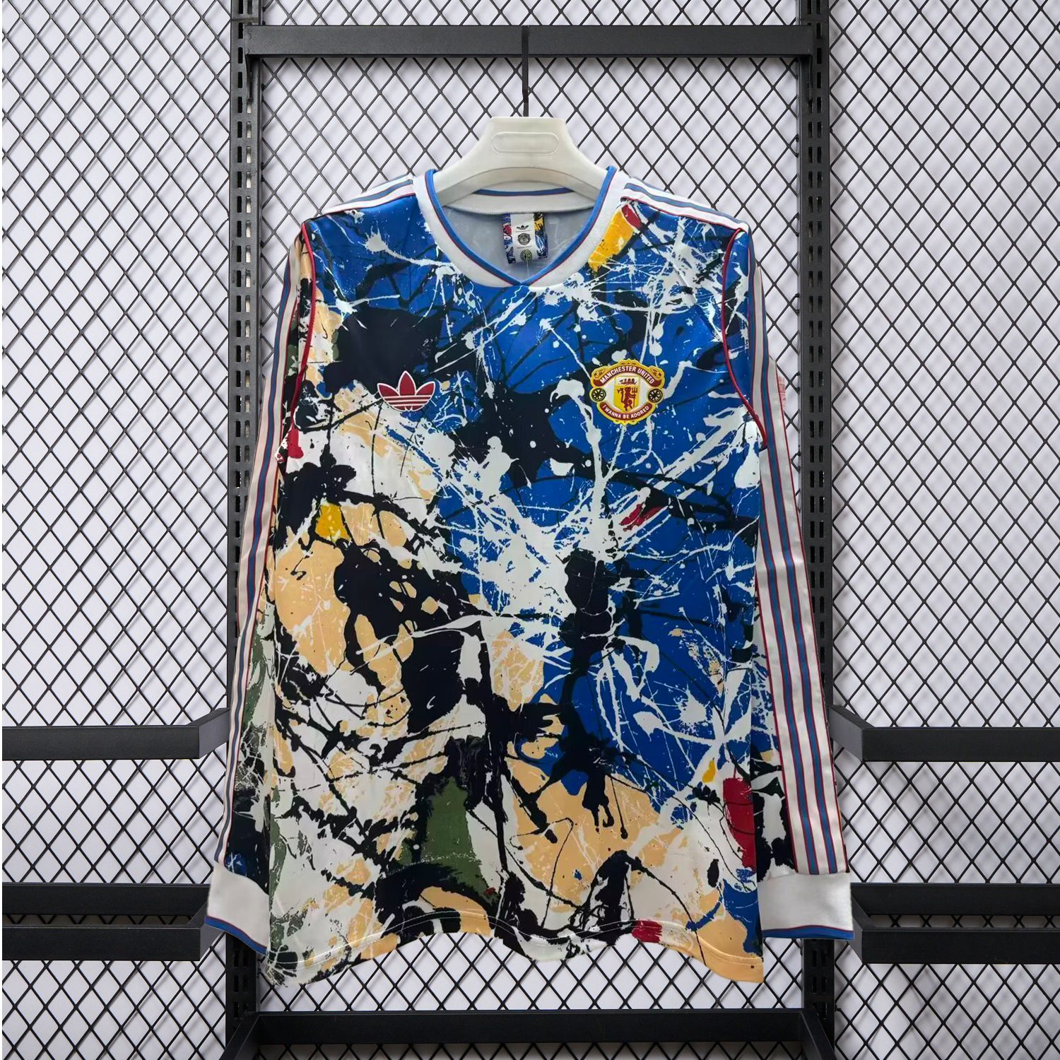 AlphaJersey-Manchester United 25-26 Stone Roses Special Long Sleeves Jersey - Fans Version