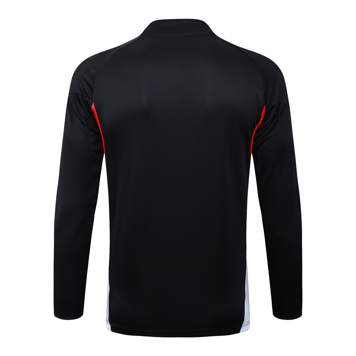 AlphaJersey-Bayern Munich 25-26 Long Sleeves Training Set - Black Top & Pants with Orange Badge