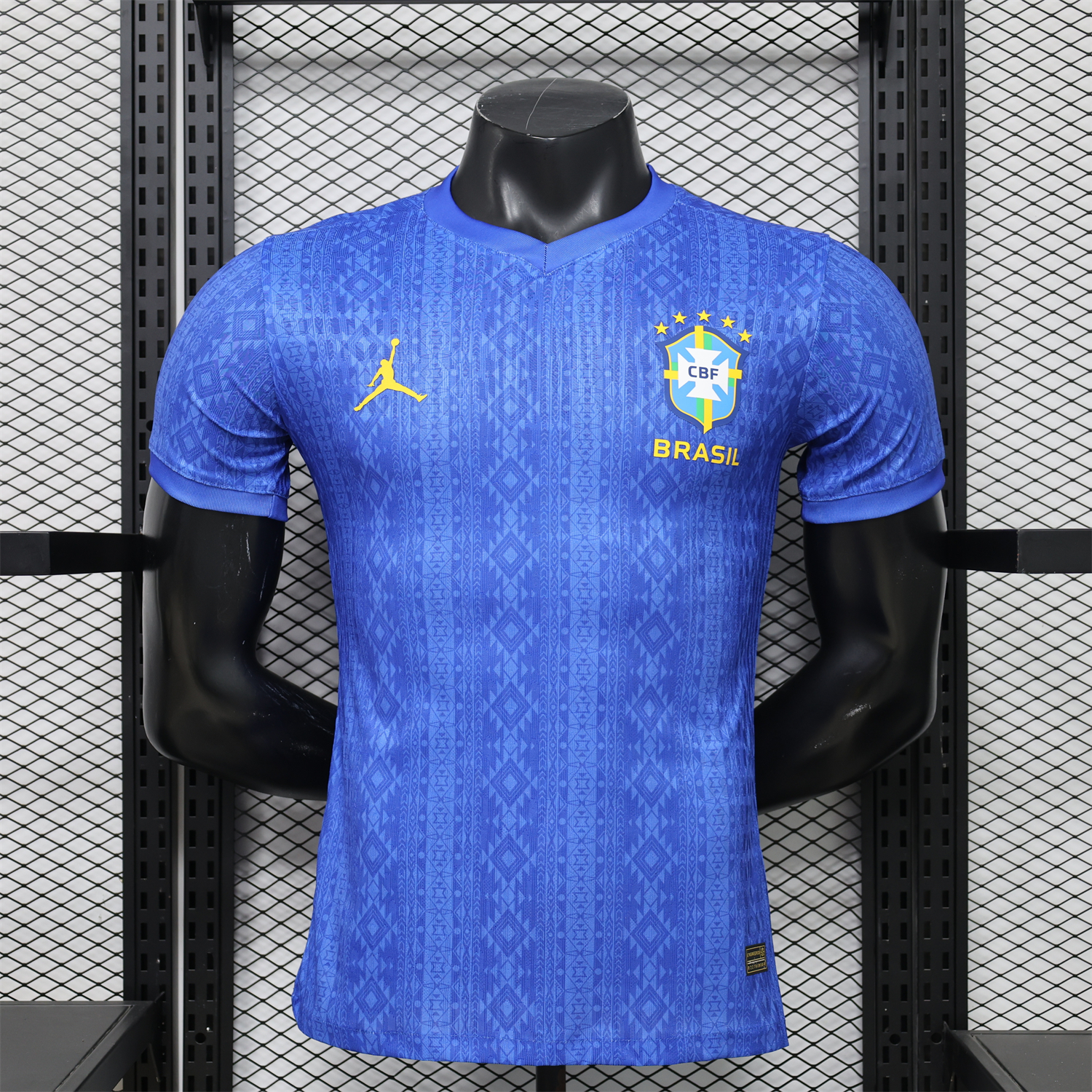 AlphaJersey-Brazil 2026 Diamond Texture Blue Special Jersey - Player Version