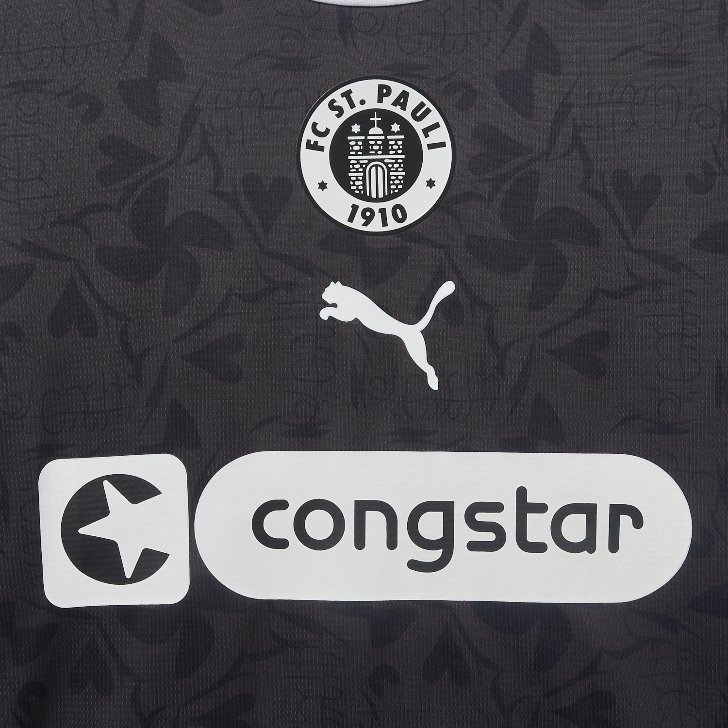 AlphaJersey-St. Pauli 25-26 Third Black Jersey - Fans Version