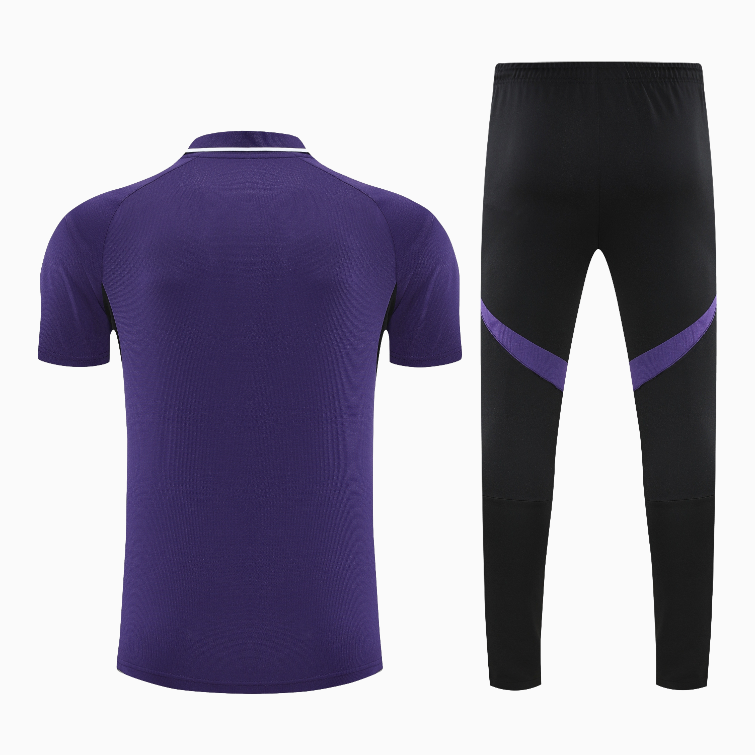 AlphaJersey-Manchester United 25-26 POLO Short-Sleeve Training Set - Purple Top and Black Pants