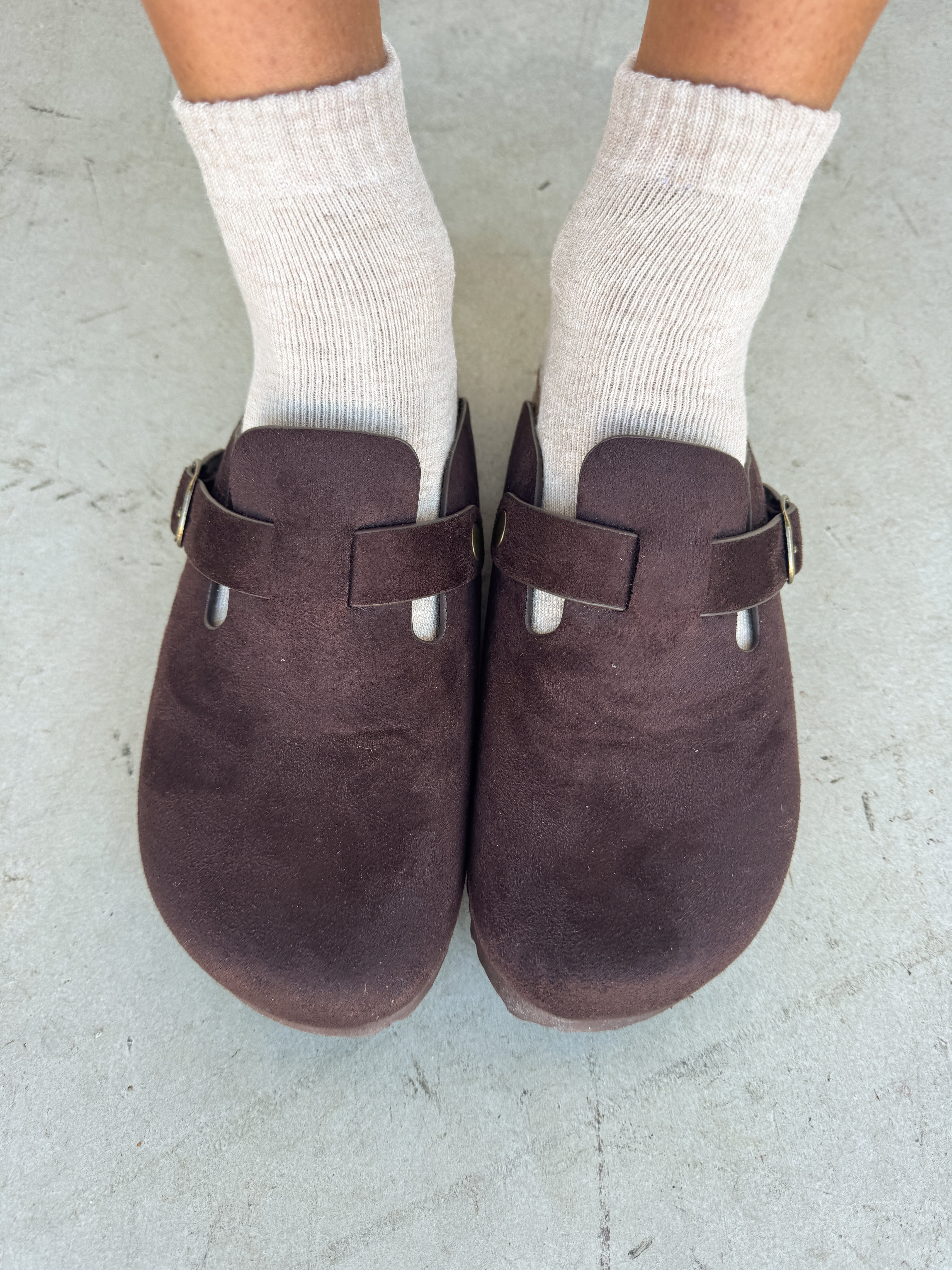 Chocolate Brown Slip-On Clogs | Elegant Women's Fashion by coolavocek